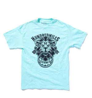 100 Miles Celadon Conquering Lion Tee