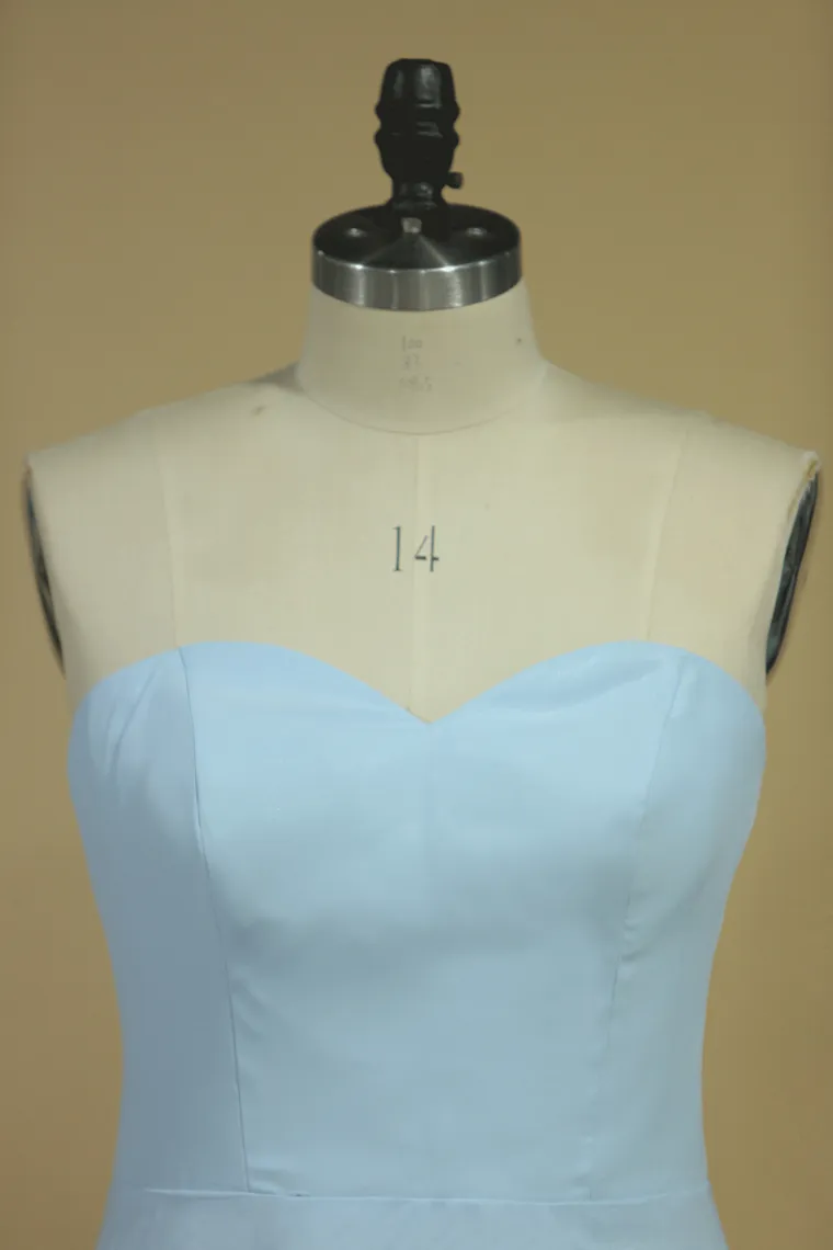2024 Asymmetrical Sweetheart A Line Bridesmaid Dresses Chiffon