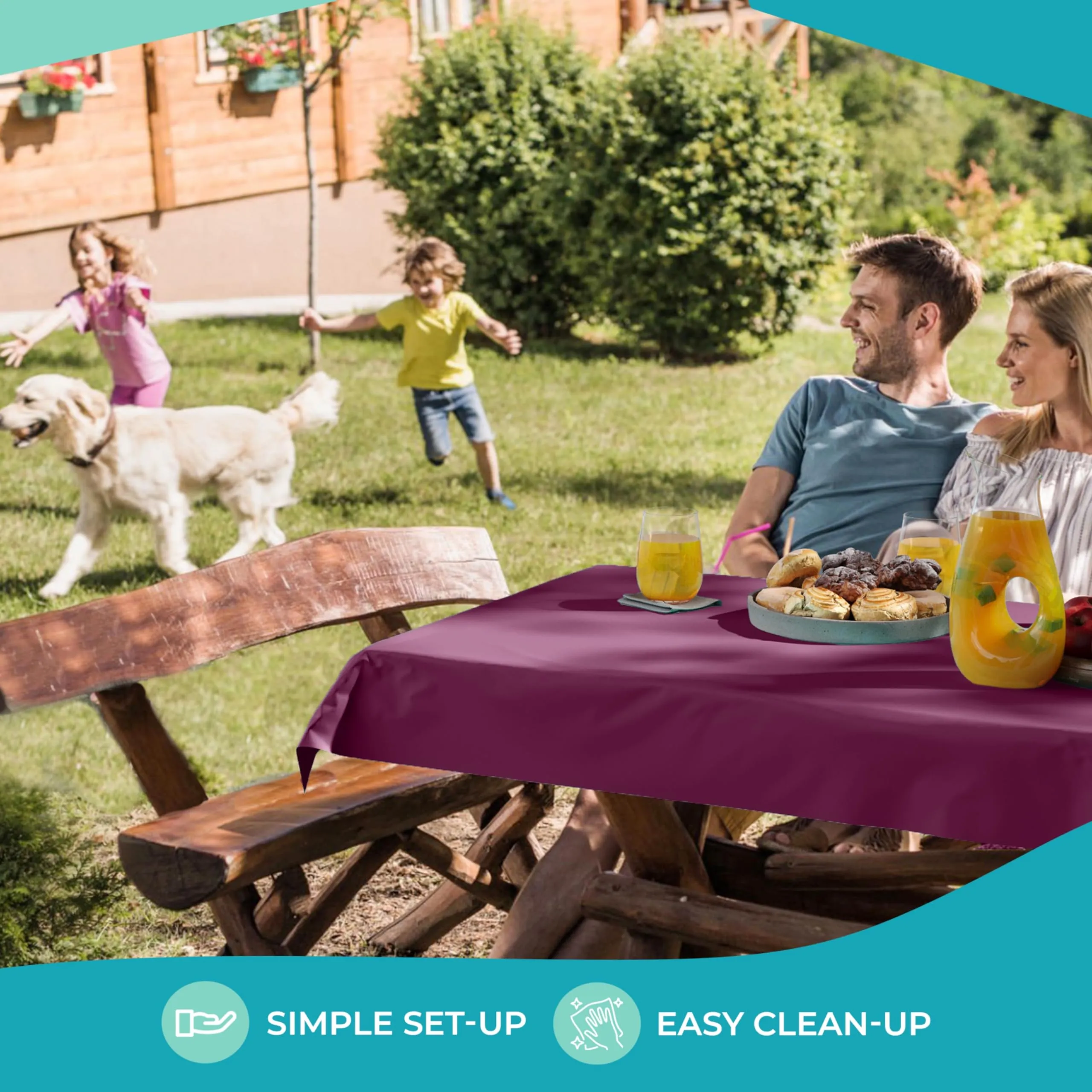 40 In. x 300 Ft. Premium Plum Table Roll