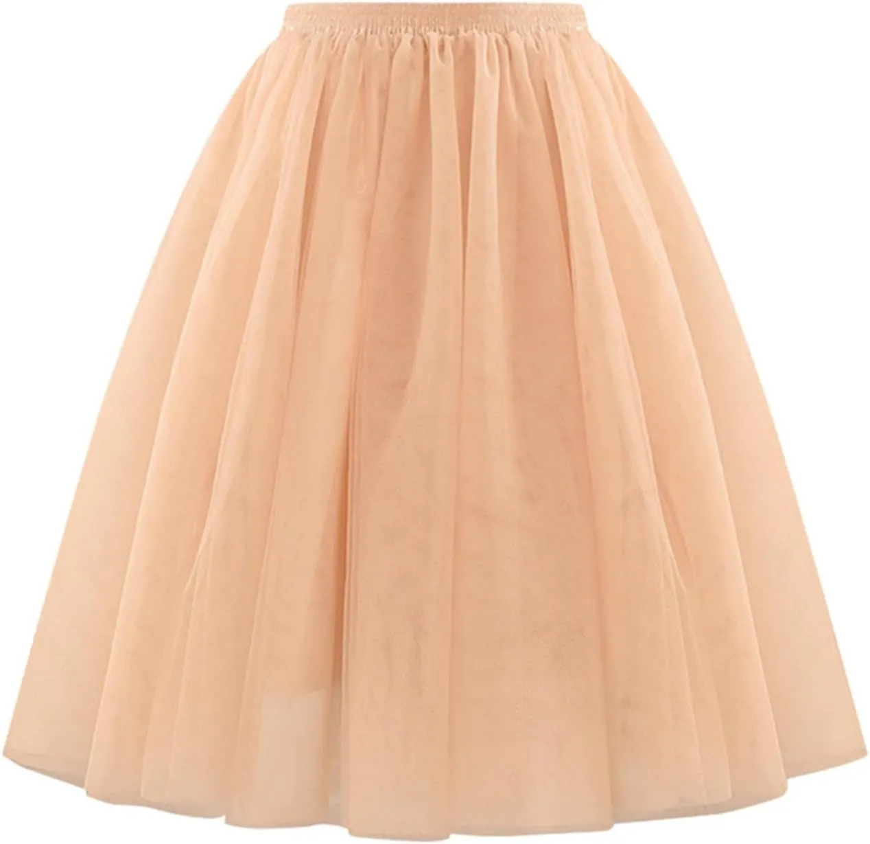 AMDBEL Womens Skirts Midi Length,Midi Length Party Tutu Skirts Women's Tulle Skirts Elastic Waist Layered Puffy Fairy Skirts