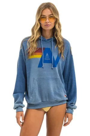 Aviator Nation VINTAGE LOGO RELAXED PULLOVER HOODIE - FADED WATER