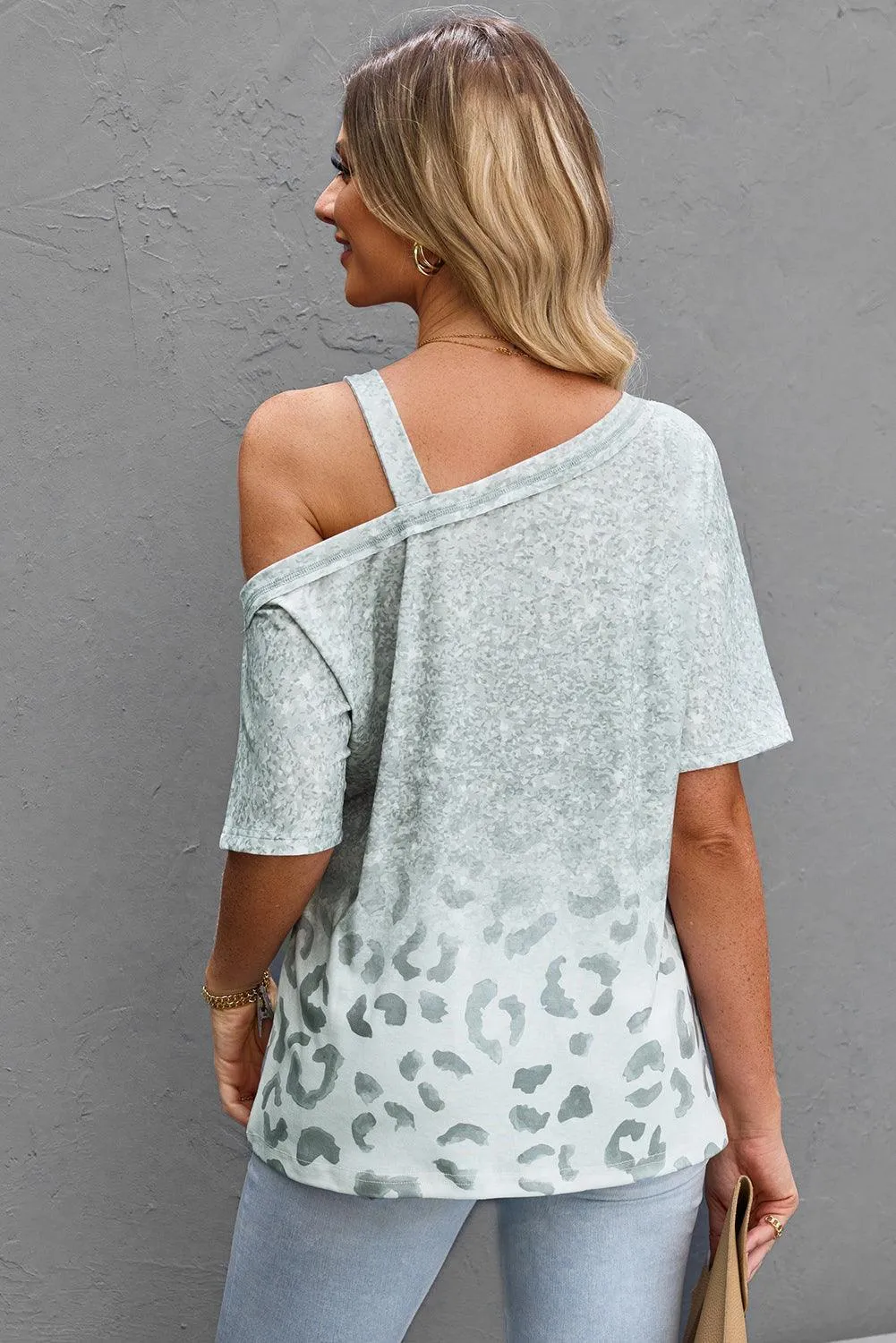 Begin With A Smile Leopard Cold Shoulder Blouse
