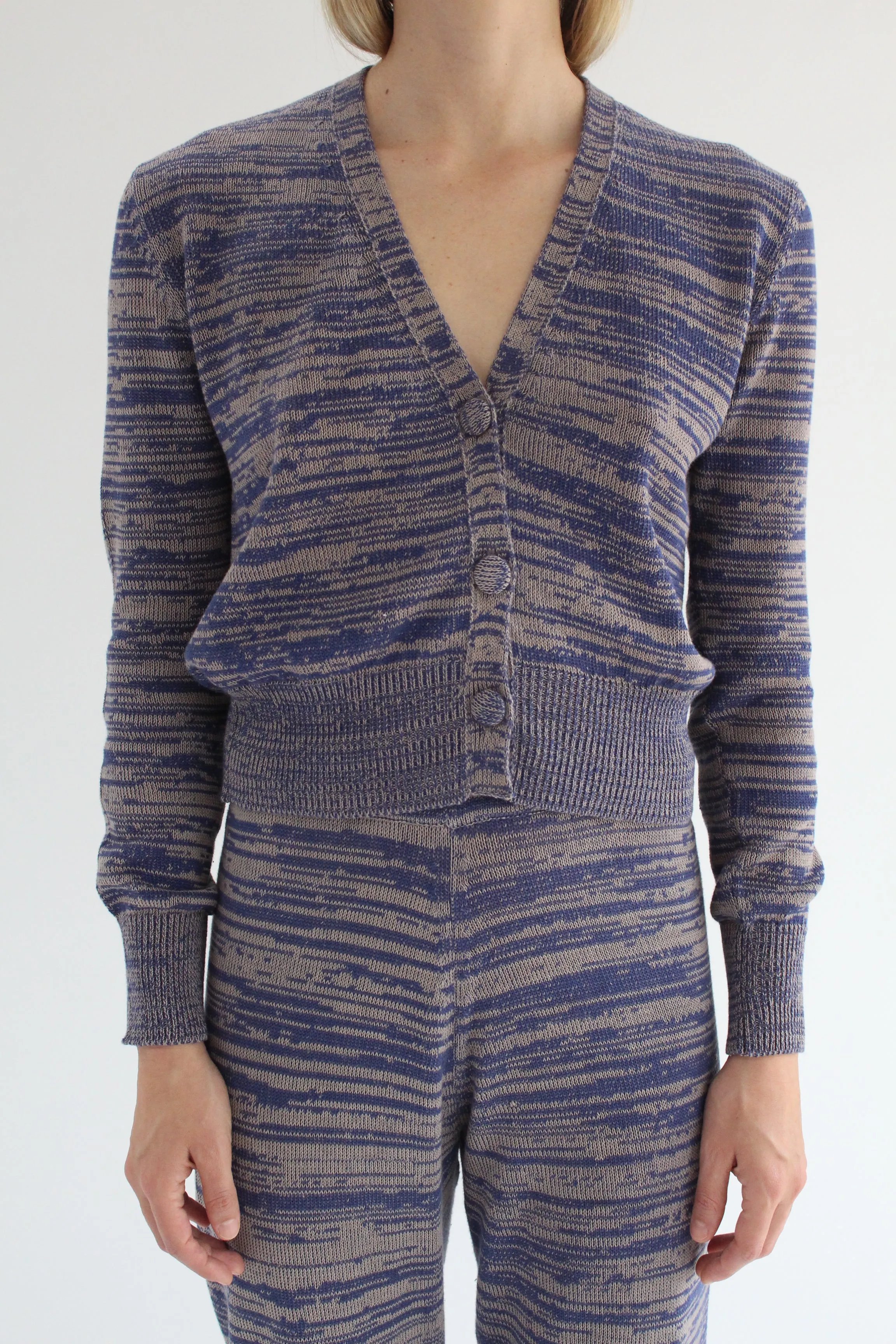 Beklina Cotton Knit Cardigan Cobalt