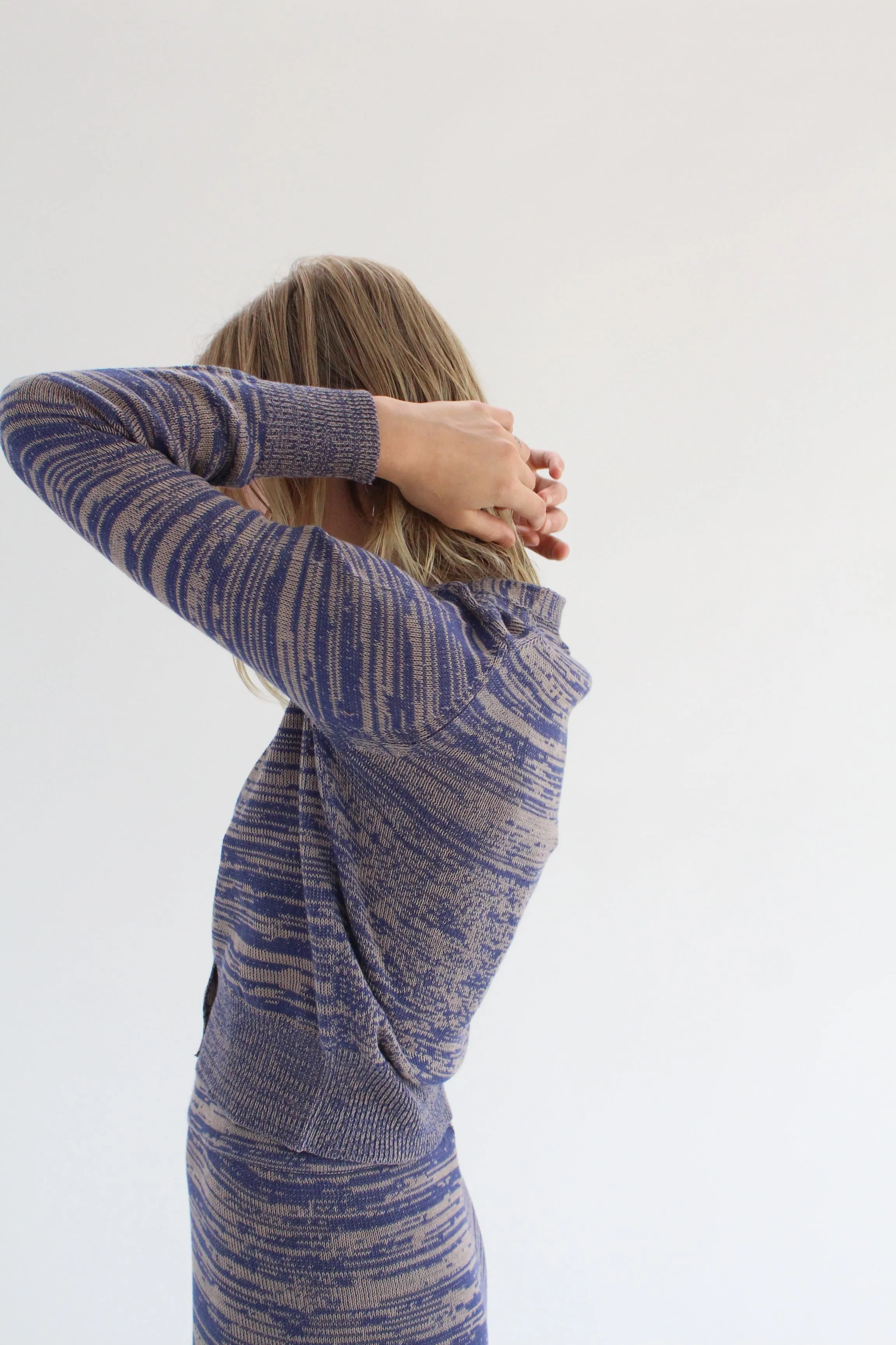 Beklina Cotton Knit Cardigan Cobalt
