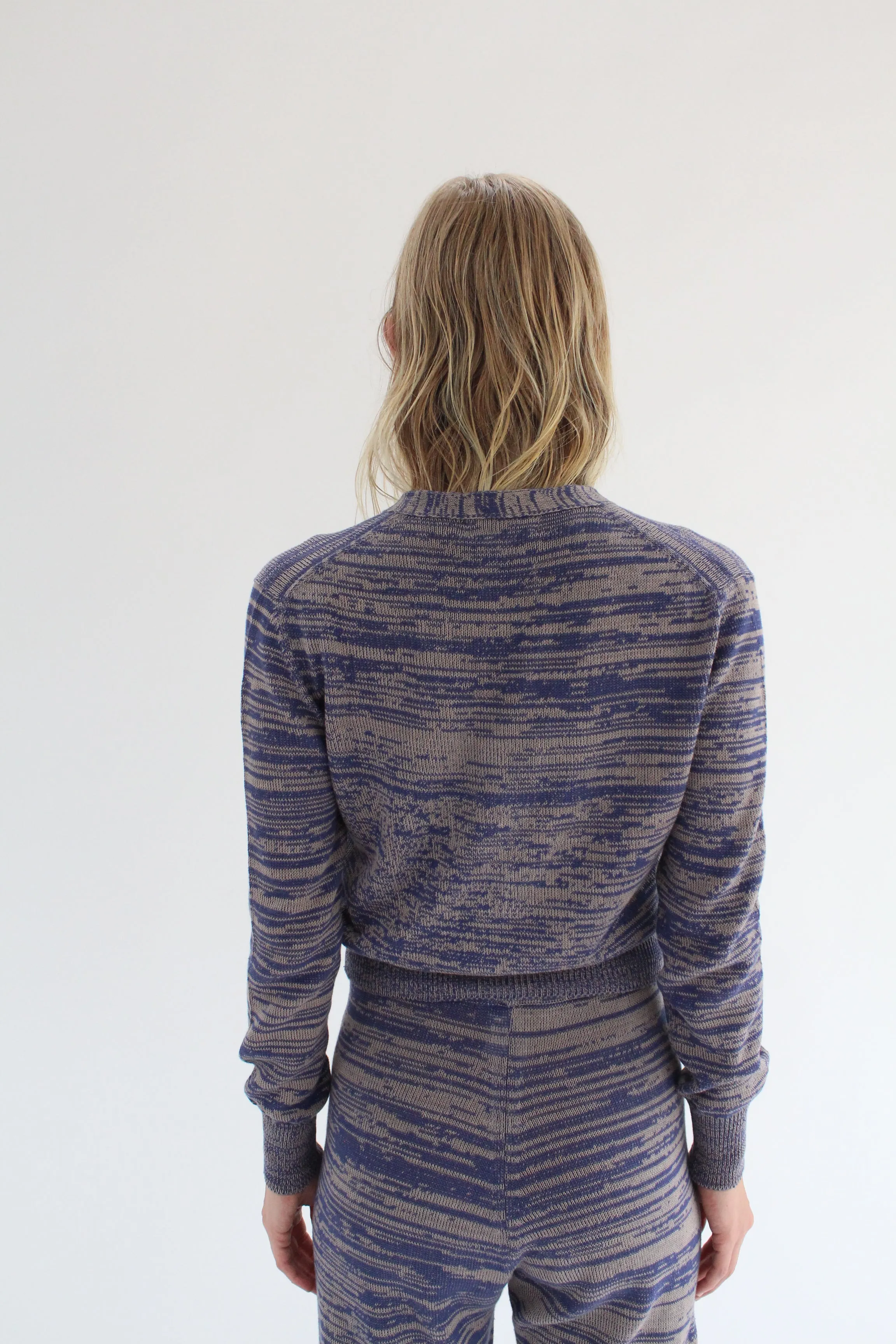 Beklina Cotton Knit Cardigan Cobalt