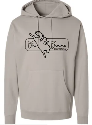 Big Bucks Pro Rodeo Hoodie ~Cement