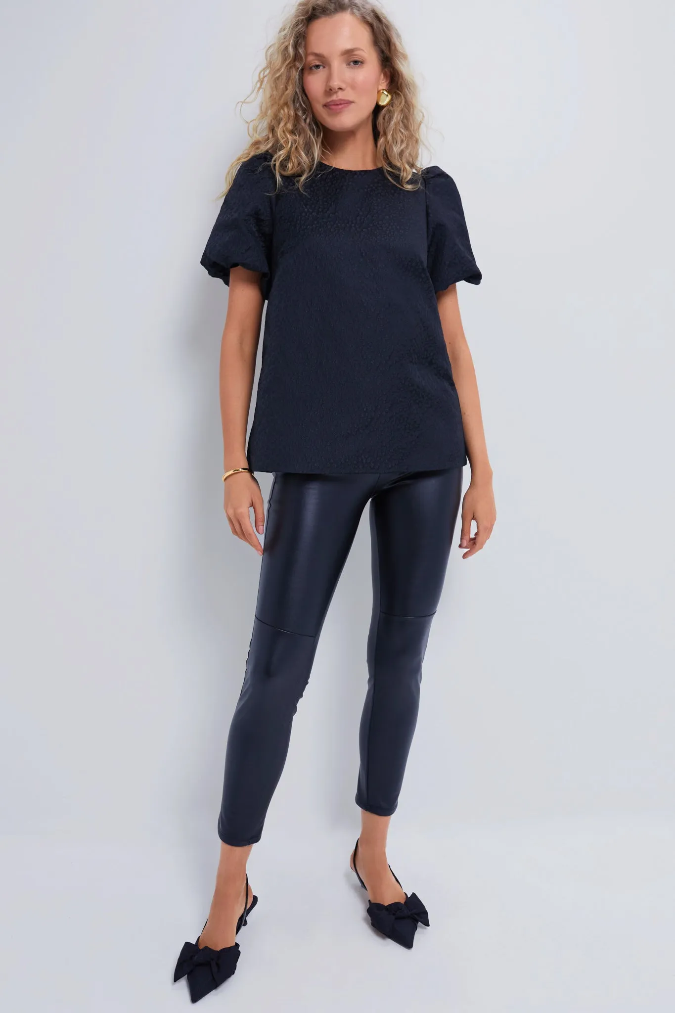 Black Jacquard Lyla Blouse