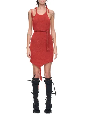 Bouclé Knit Dress (0702602-RED)