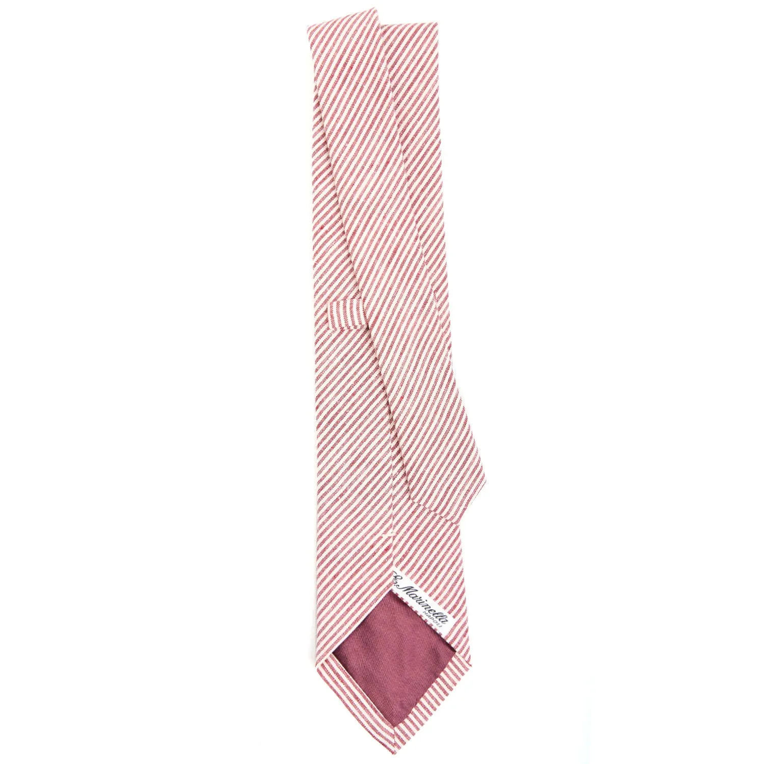 BURGUNDY SARTORIAL LINEN AND COTTON TIE