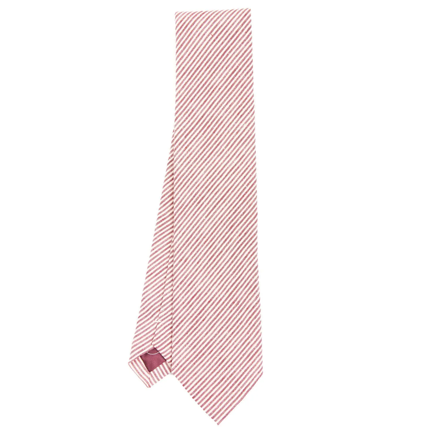 BURGUNDY SARTORIAL LINEN AND COTTON TIE