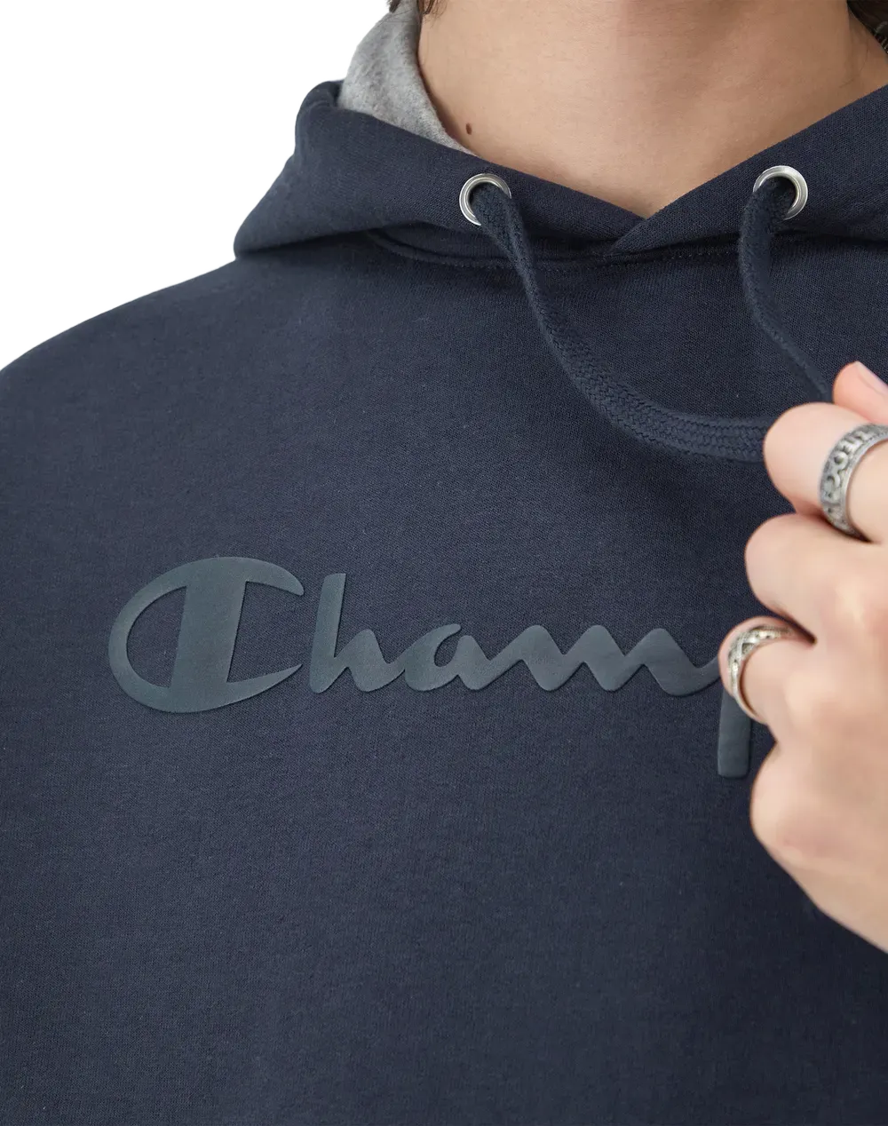 Champion Men's Powerblend Hoodie, Script Logo