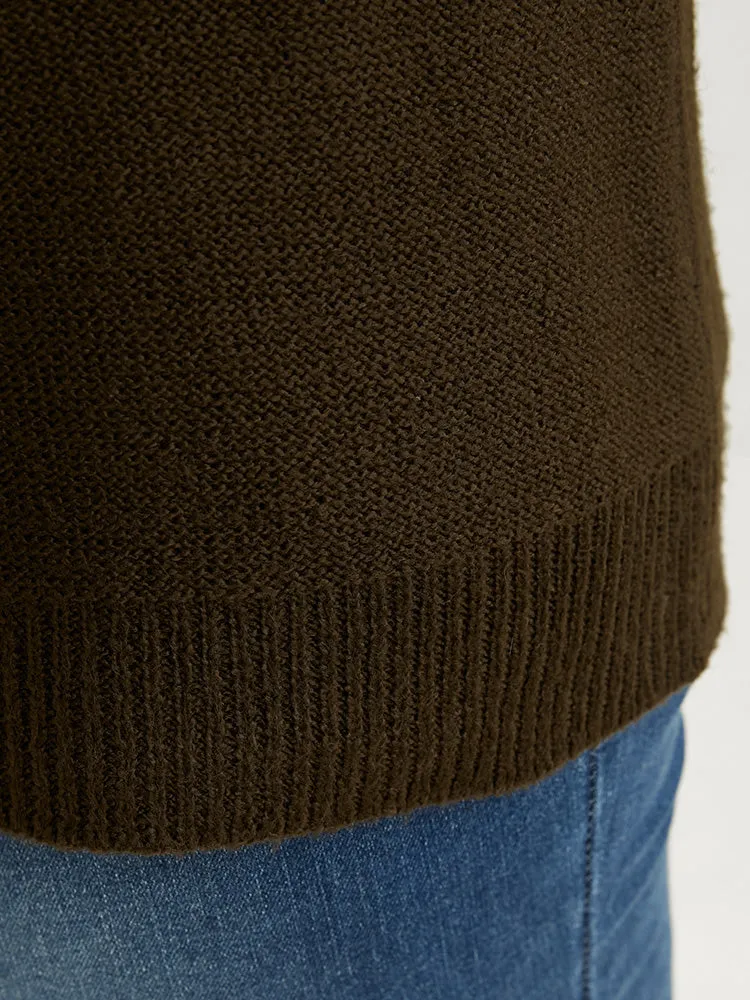 Colorblock Contrast Soft Sexy Yarn Knit Fluffy Knit Top