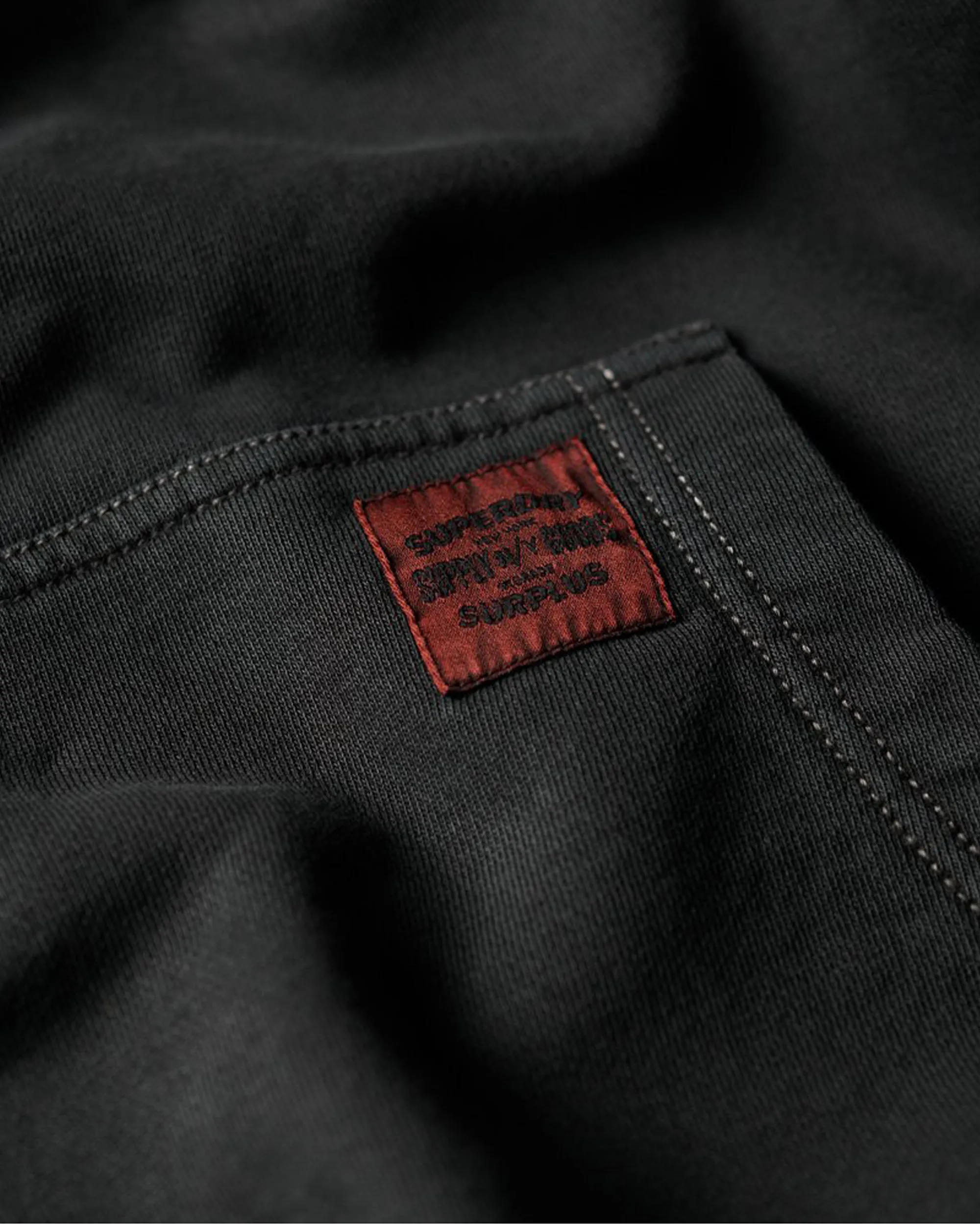 Contrast Stitch Relaxed Hoodie in Washed Black