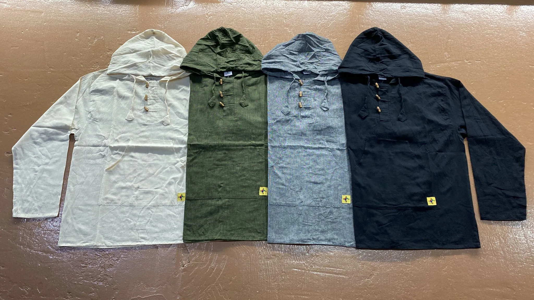 Cotton Baja Hoodie With Pocket – Prepack of 5 Sizes – Solid