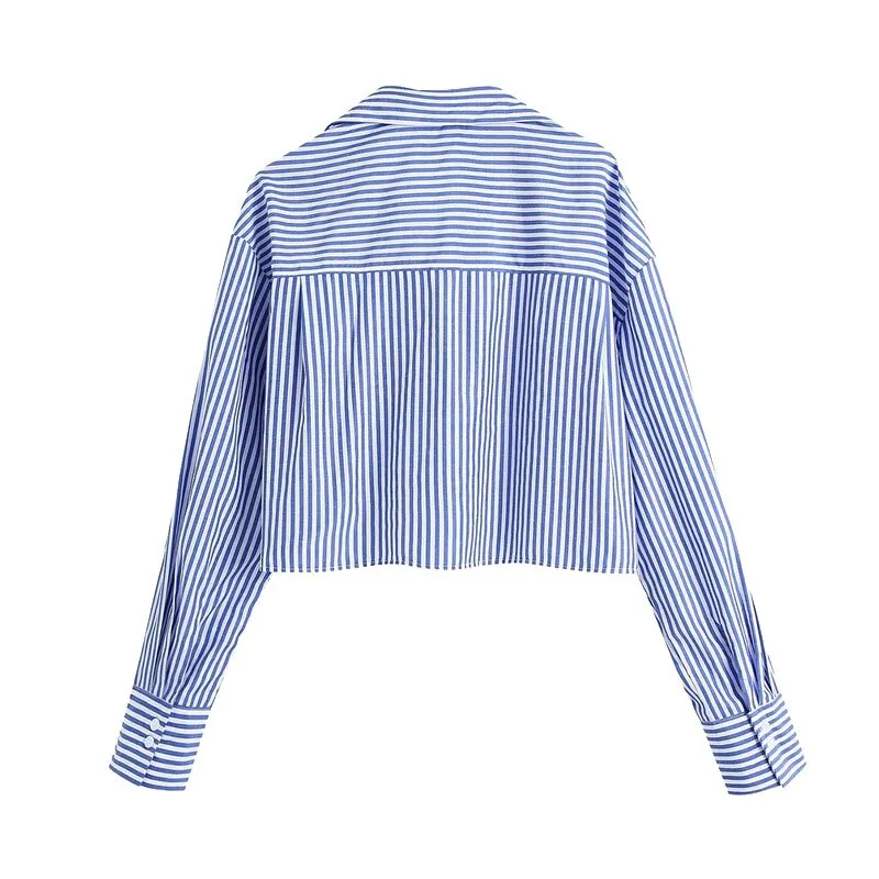 CROPPED STRIPED SHIRT