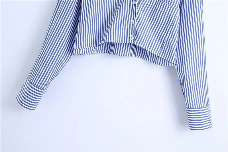 CROPPED STRIPED SHIRT