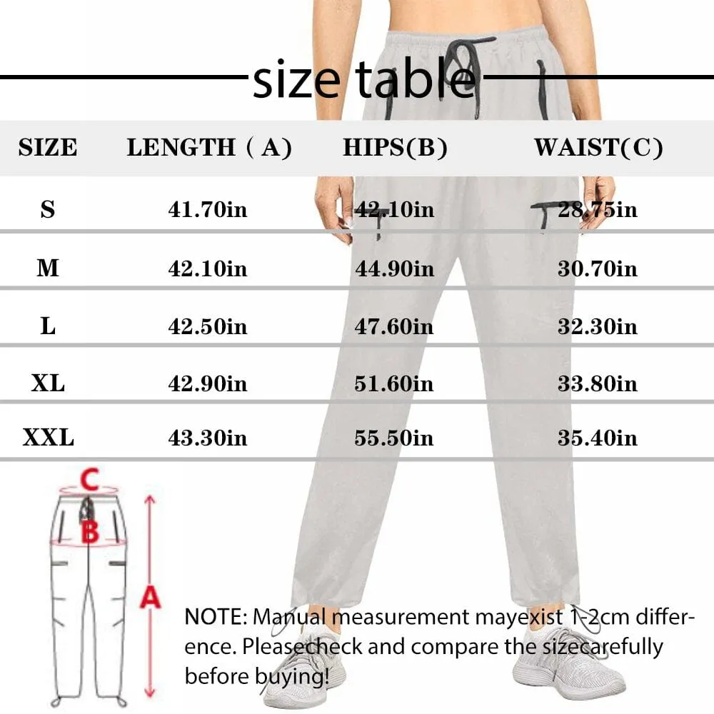 Custom Face Yellow Couple's All Over Print Casual Elastic Drawstring Pants Personalized Quick Dry Pants