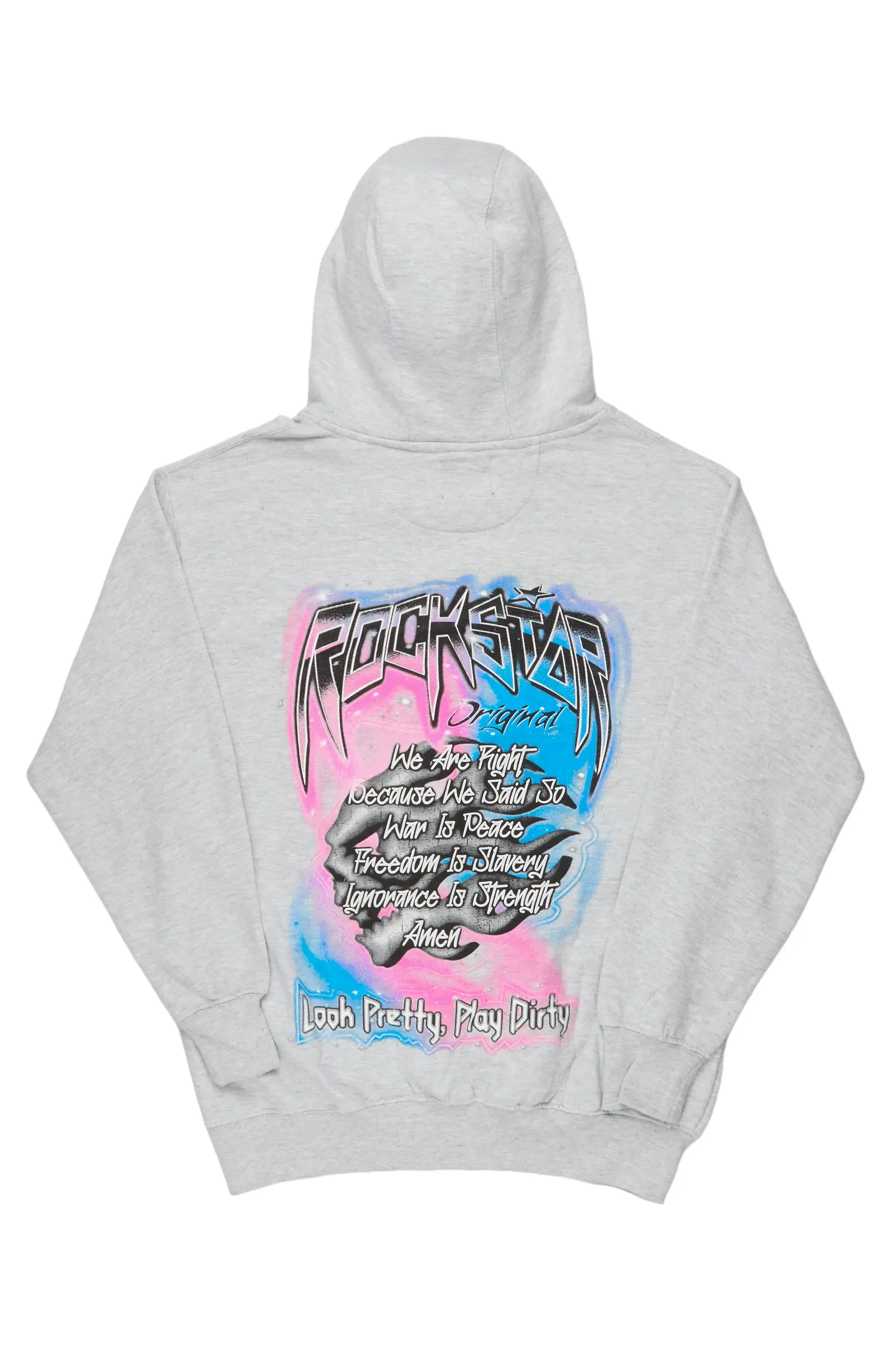 Fionn Heather Grey Graphic Hoodie