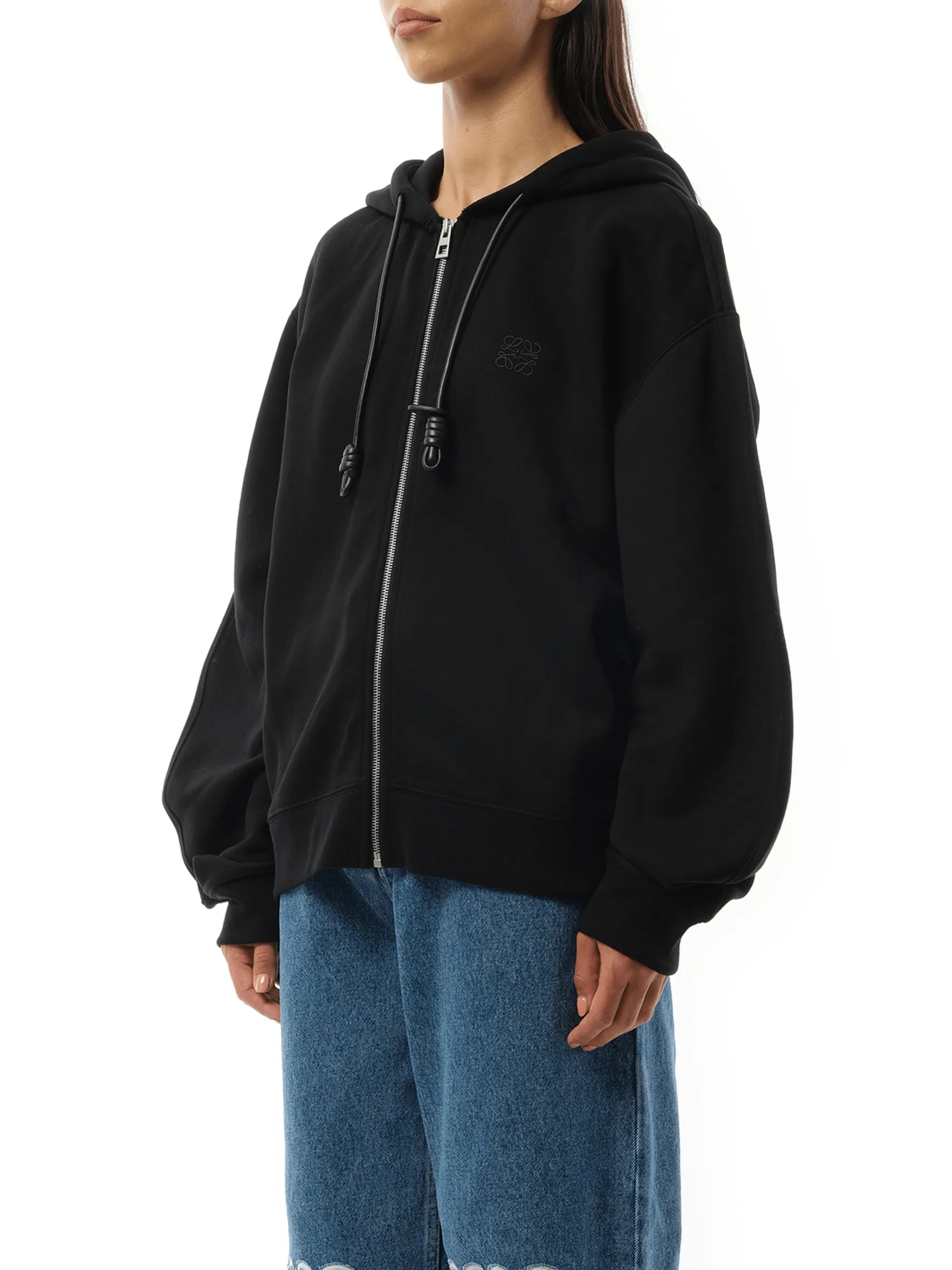 Flamenco Zip Hoodie in Black