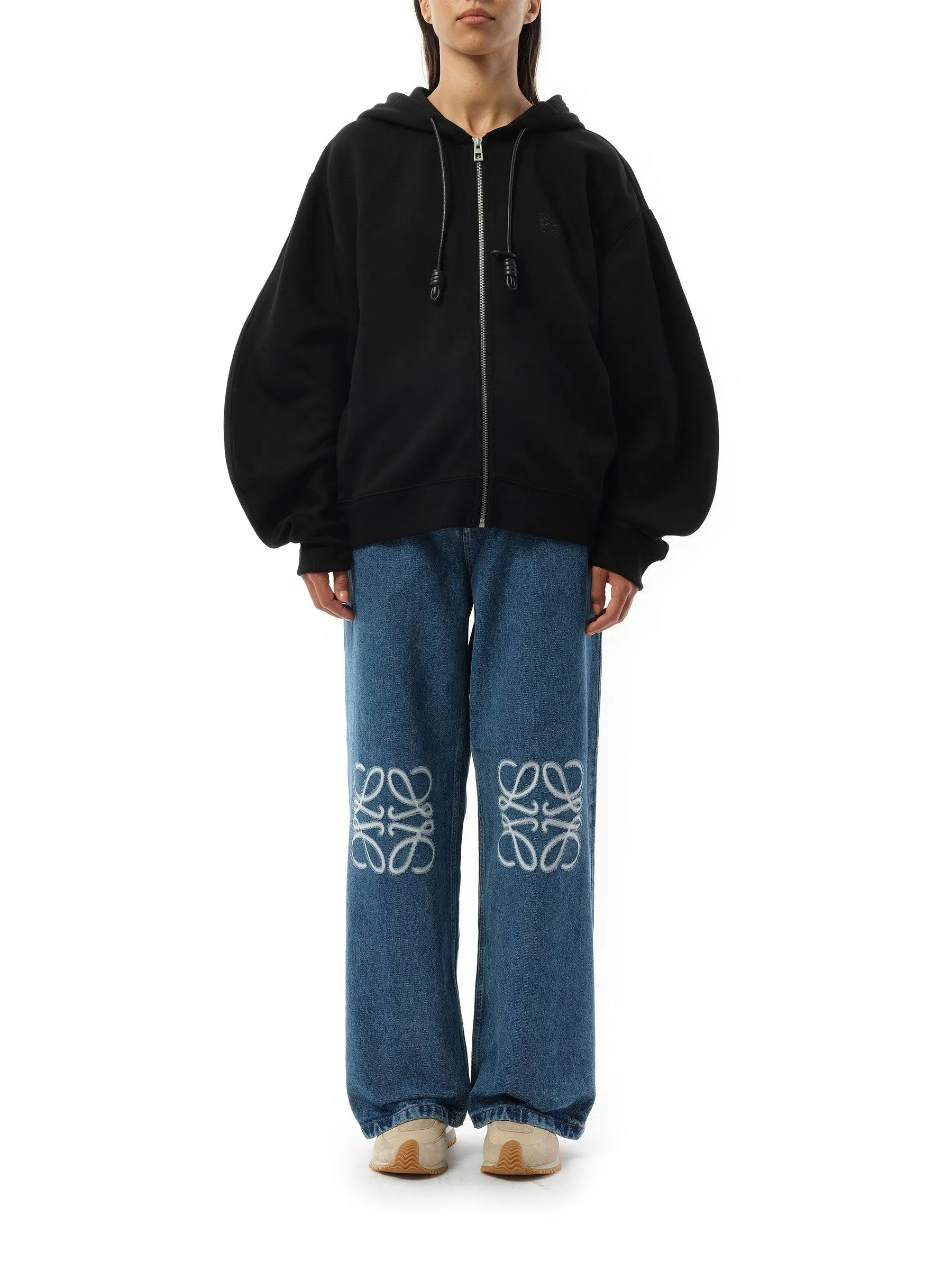 Flamenco Zip Hoodie in Black