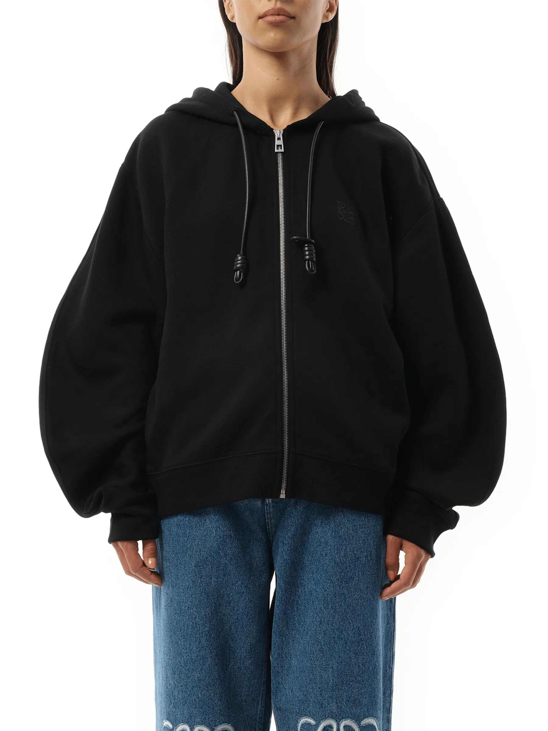 Flamenco Zip Hoodie in Black
