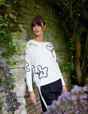 Floral Pattern Sweater