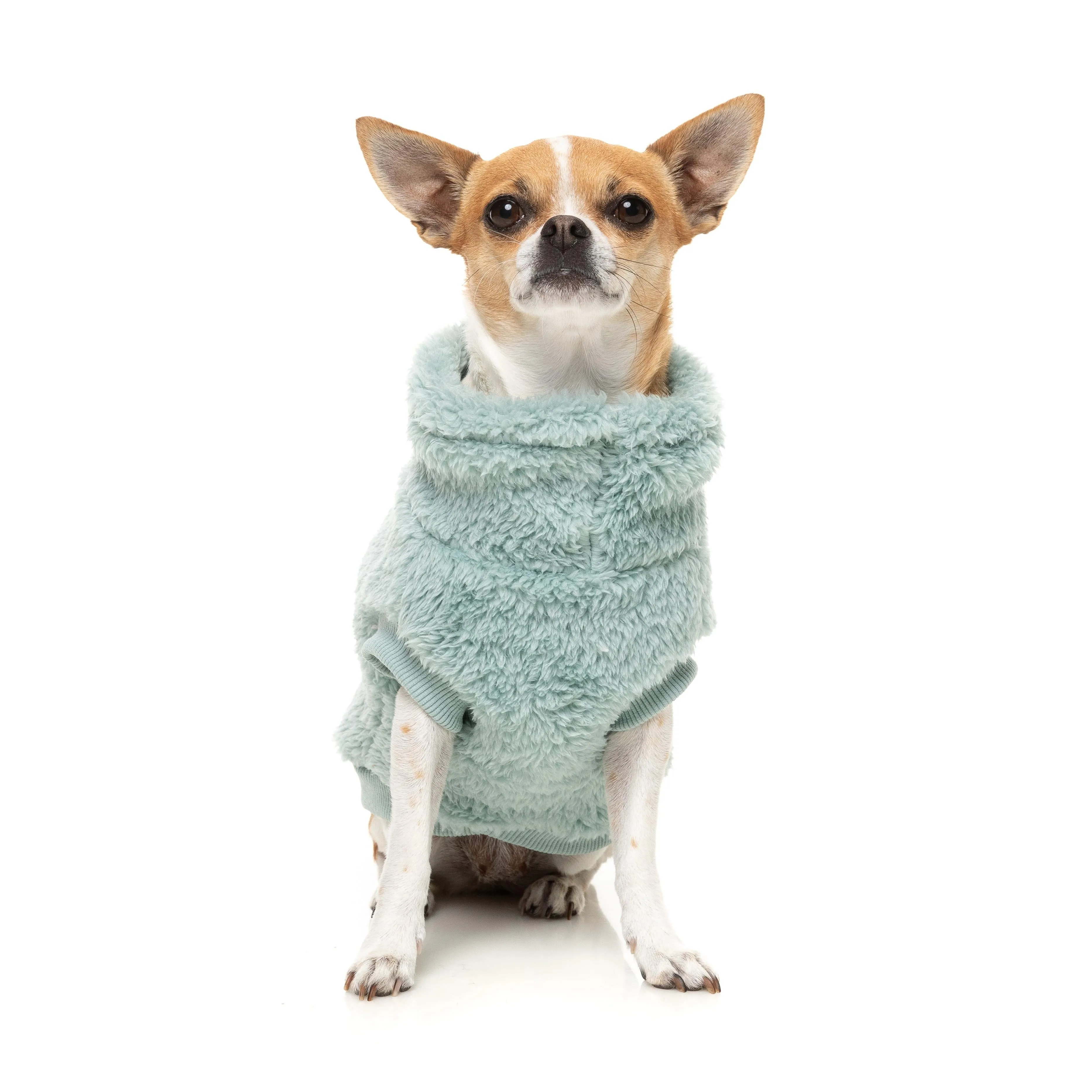 FuzzYard Dog Apparel Turtle Teddy 25 Sweater Arctic Blue Size 2 ^ ^