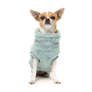 FuzzYard Dog Apparel Turtle Teddy 25 Sweater Arctic Blue Size 2 ^ ^