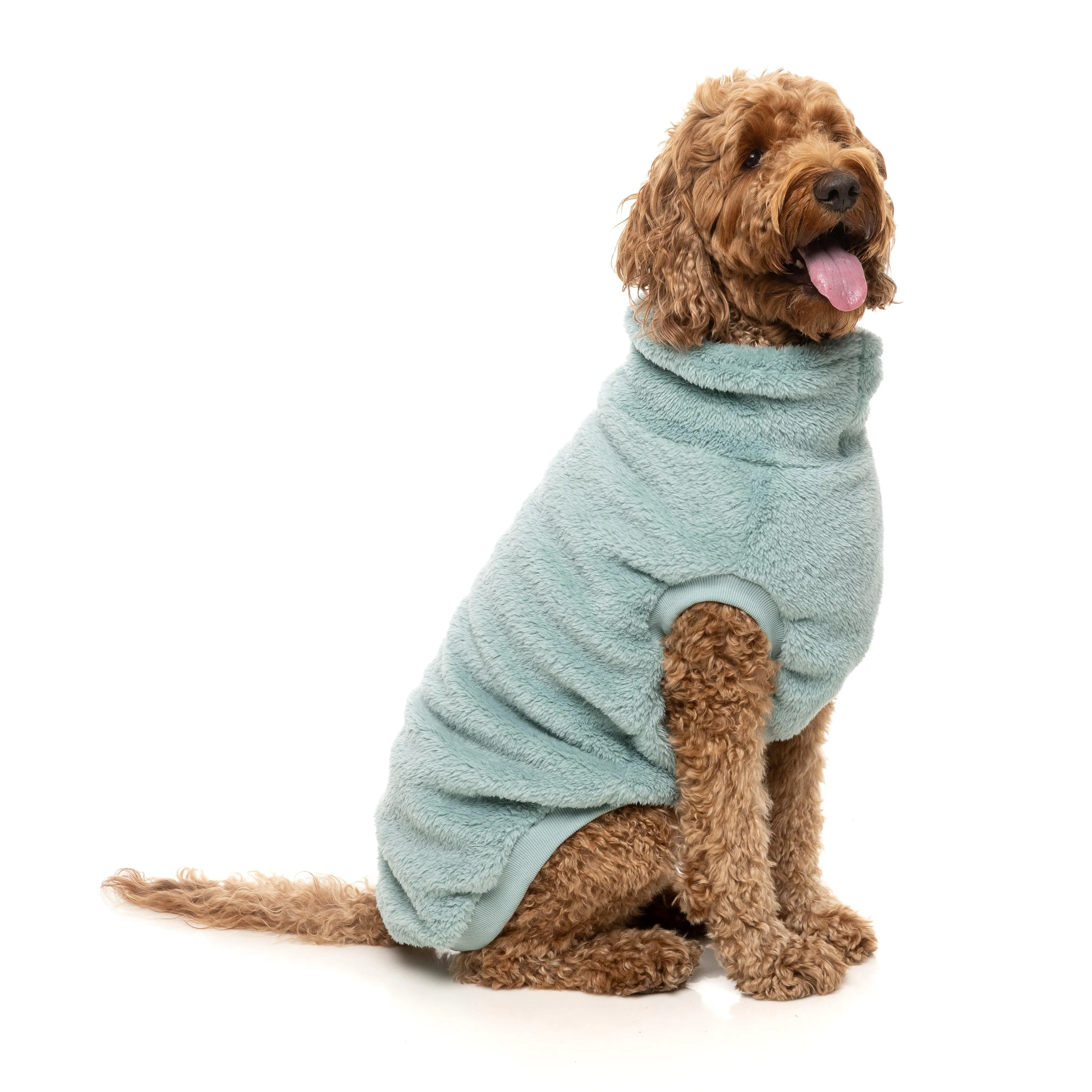 FuzzYard Dog Apparel Turtle Teddy 25 Sweater Arctic Blue Size 2 ^ ^