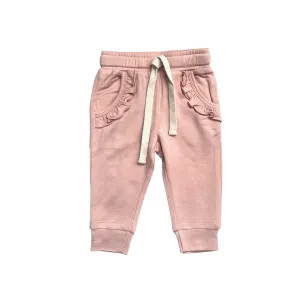 Girl's Ruffle Joggers - Blush by babysprouts