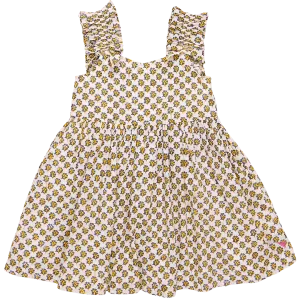 Girls Via Dress - Yellow Lisbon Ditsy