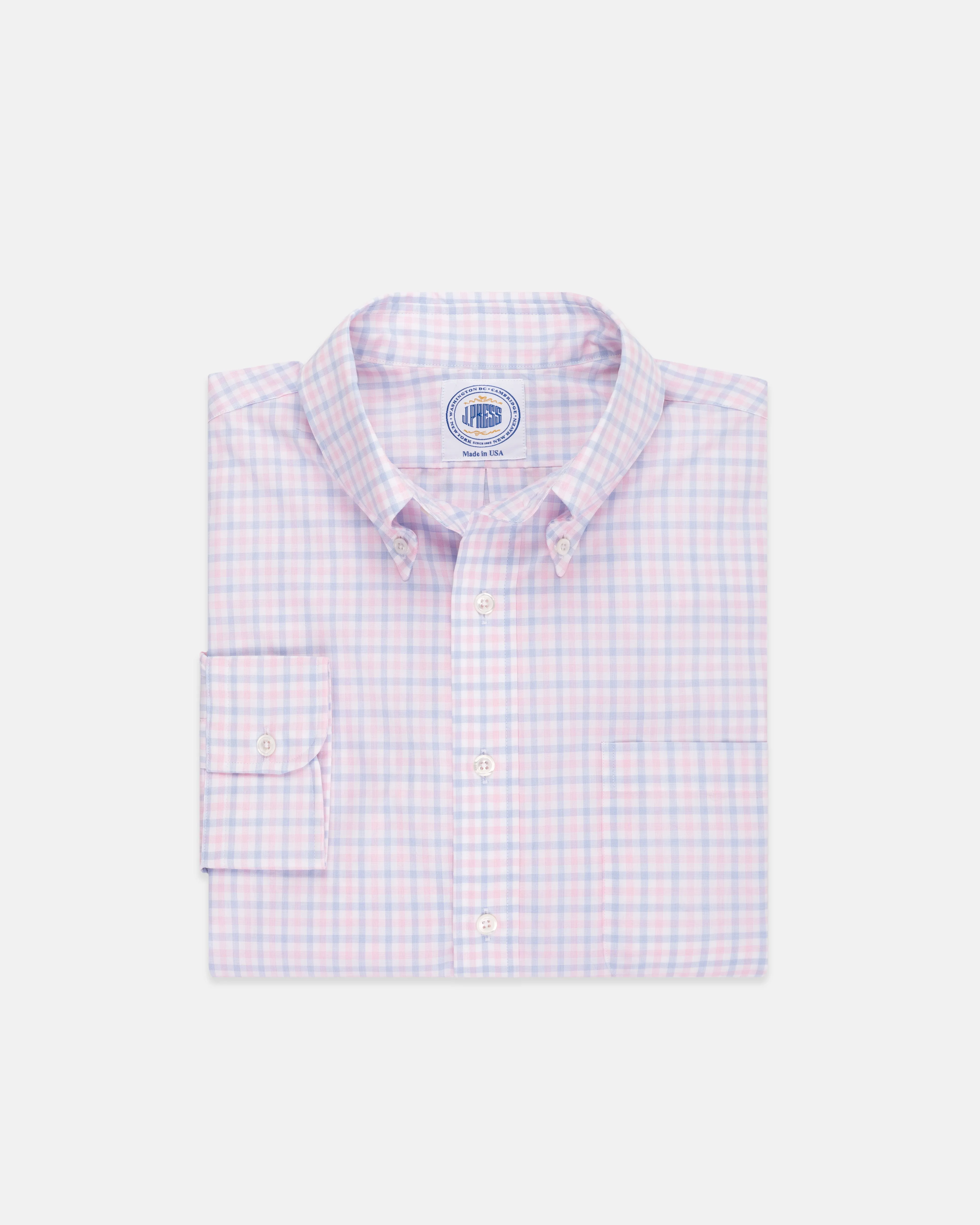 GOLD LABEL DRESS SHIRT - BLUE/PINK CHECK