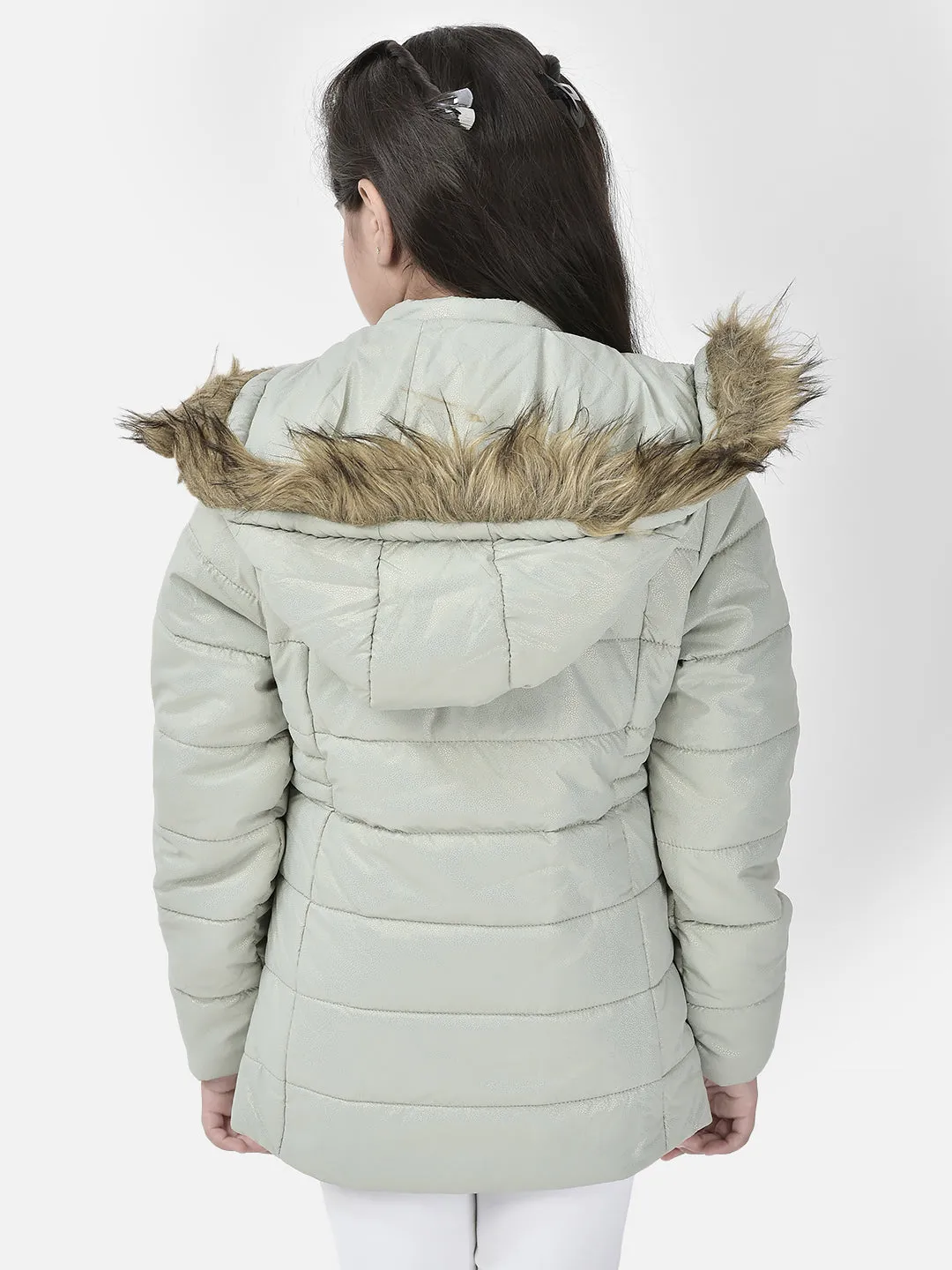 Green Hooded Puffer Jacket