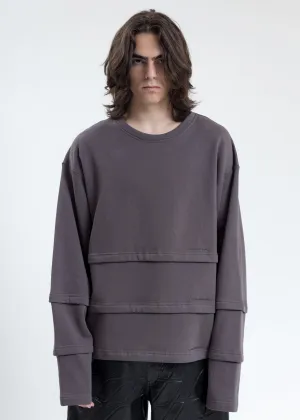 Grey Triple Layer Sweatshirt
