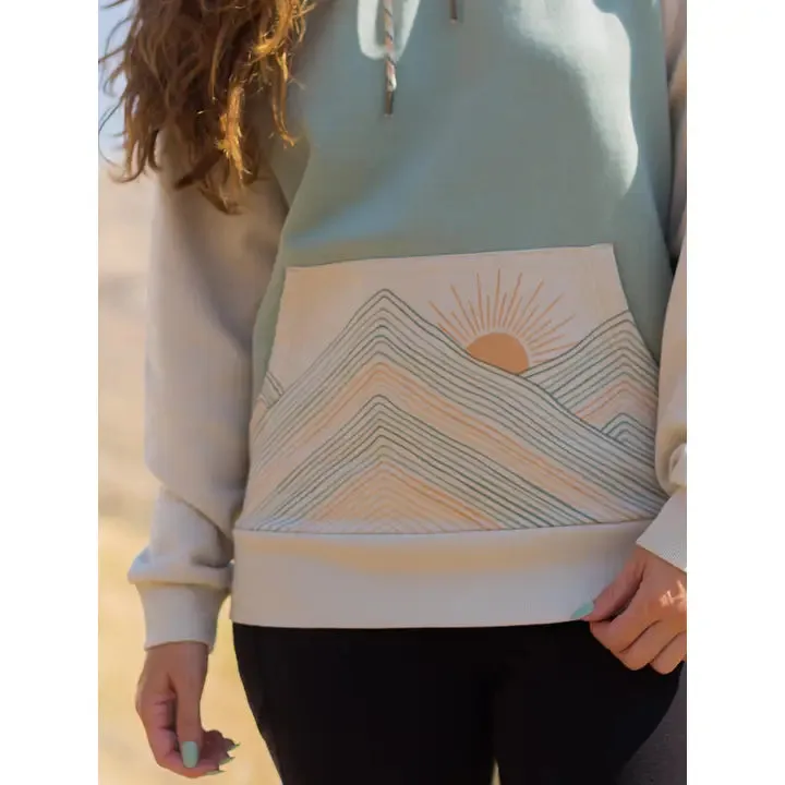 Happy Earth Rainbow Mountains Organic Hoodie