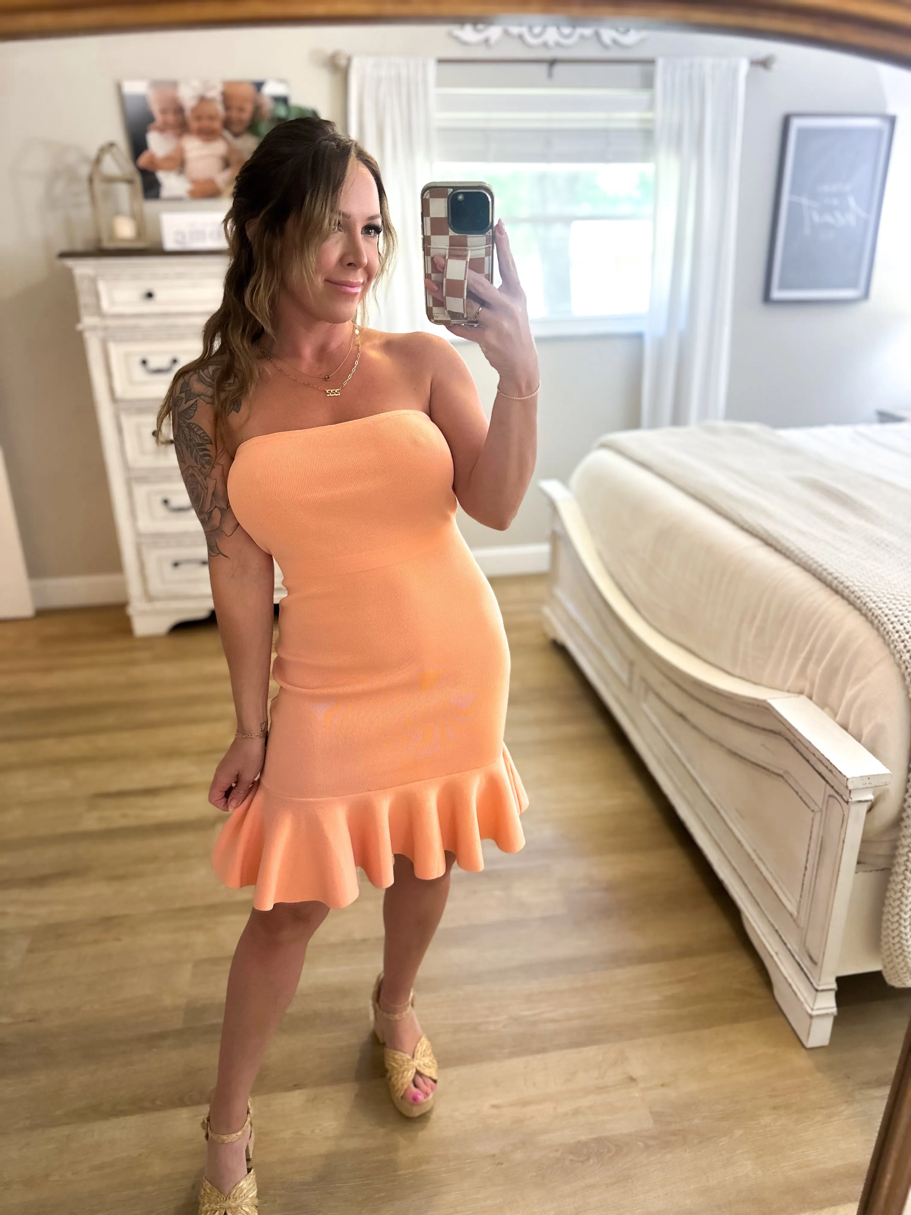Happy You're Here Ruffled Mini Dress