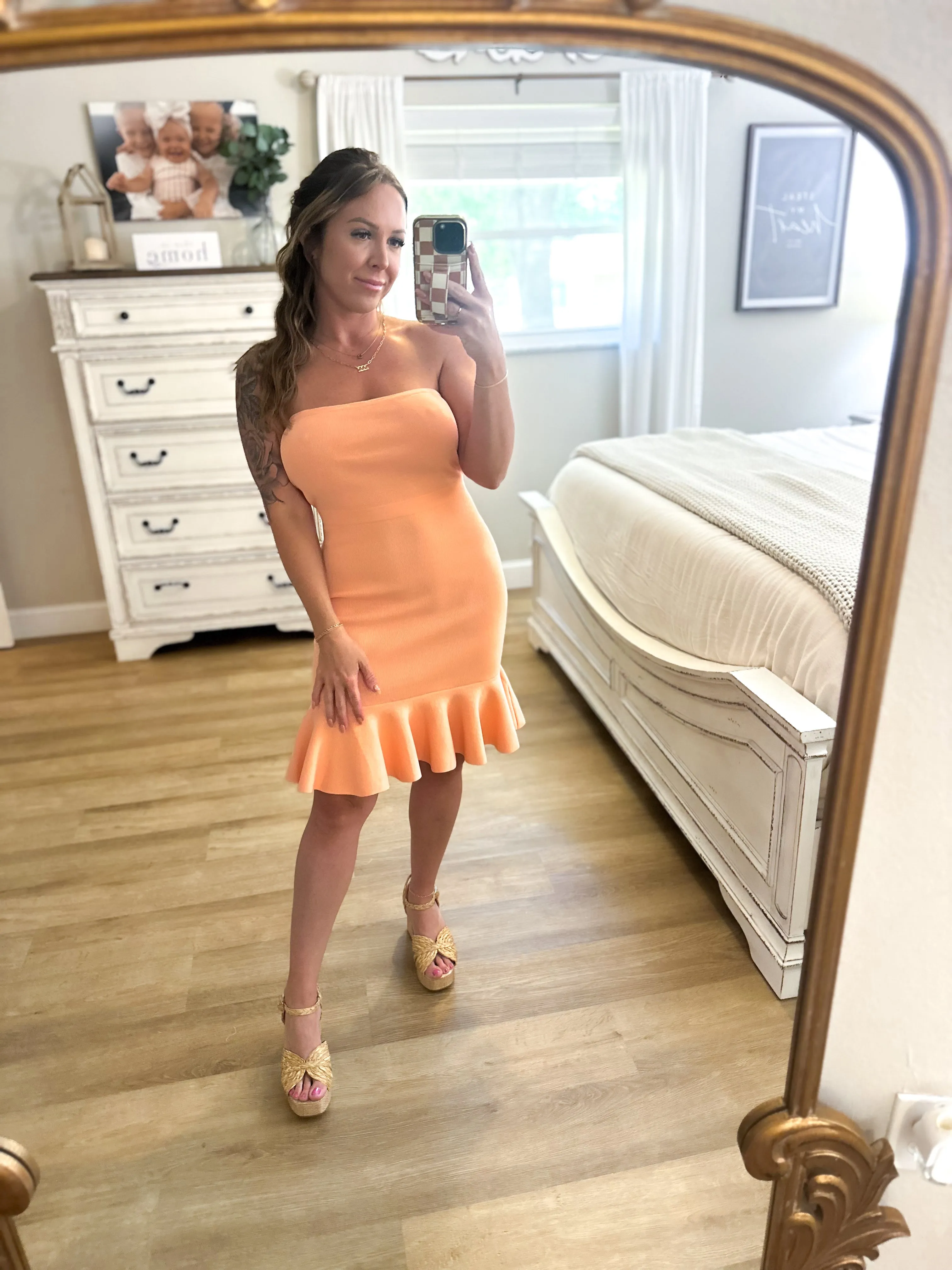 Happy You're Here Ruffled Mini Dress