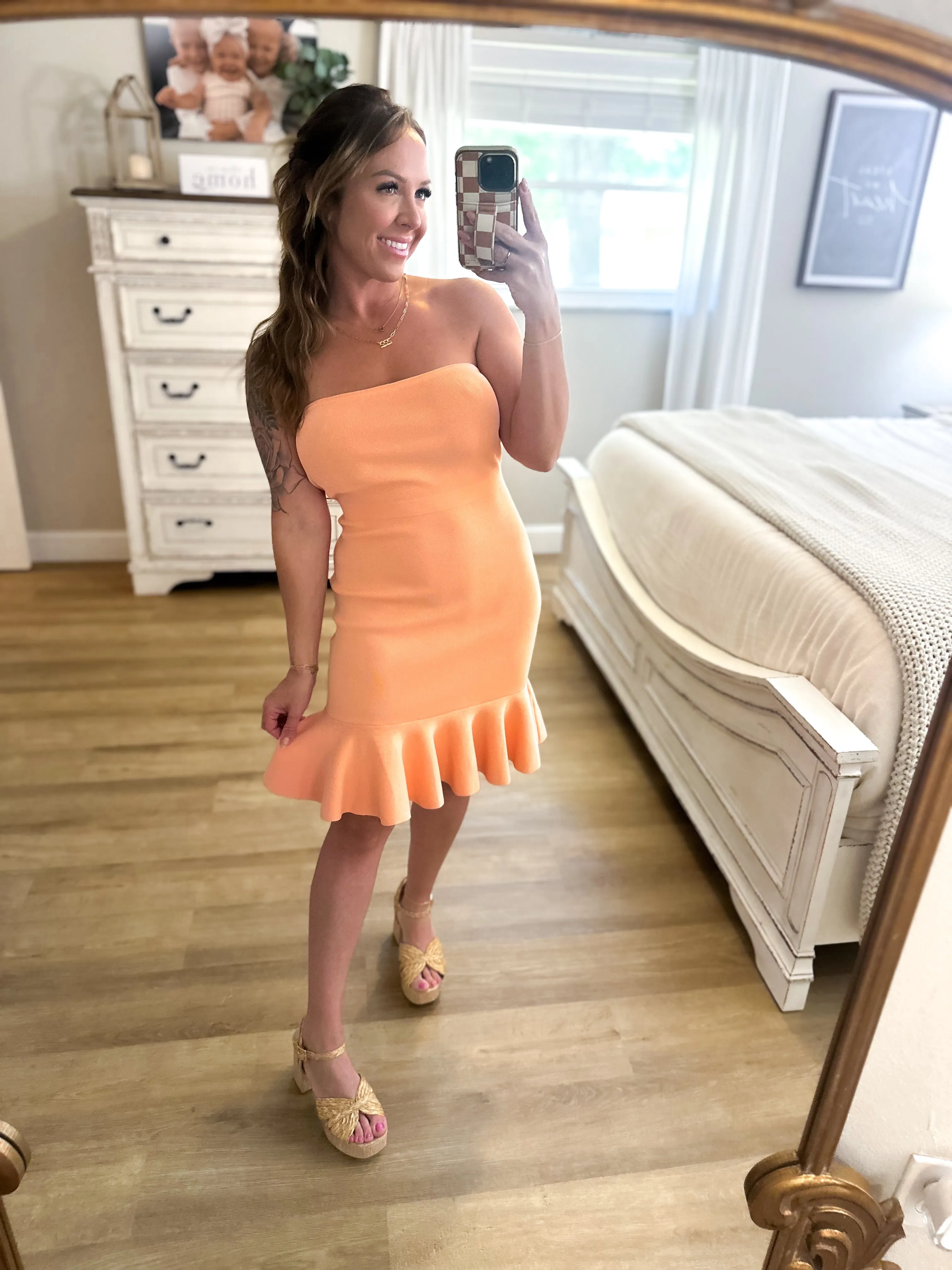 Happy You're Here Ruffled Mini Dress