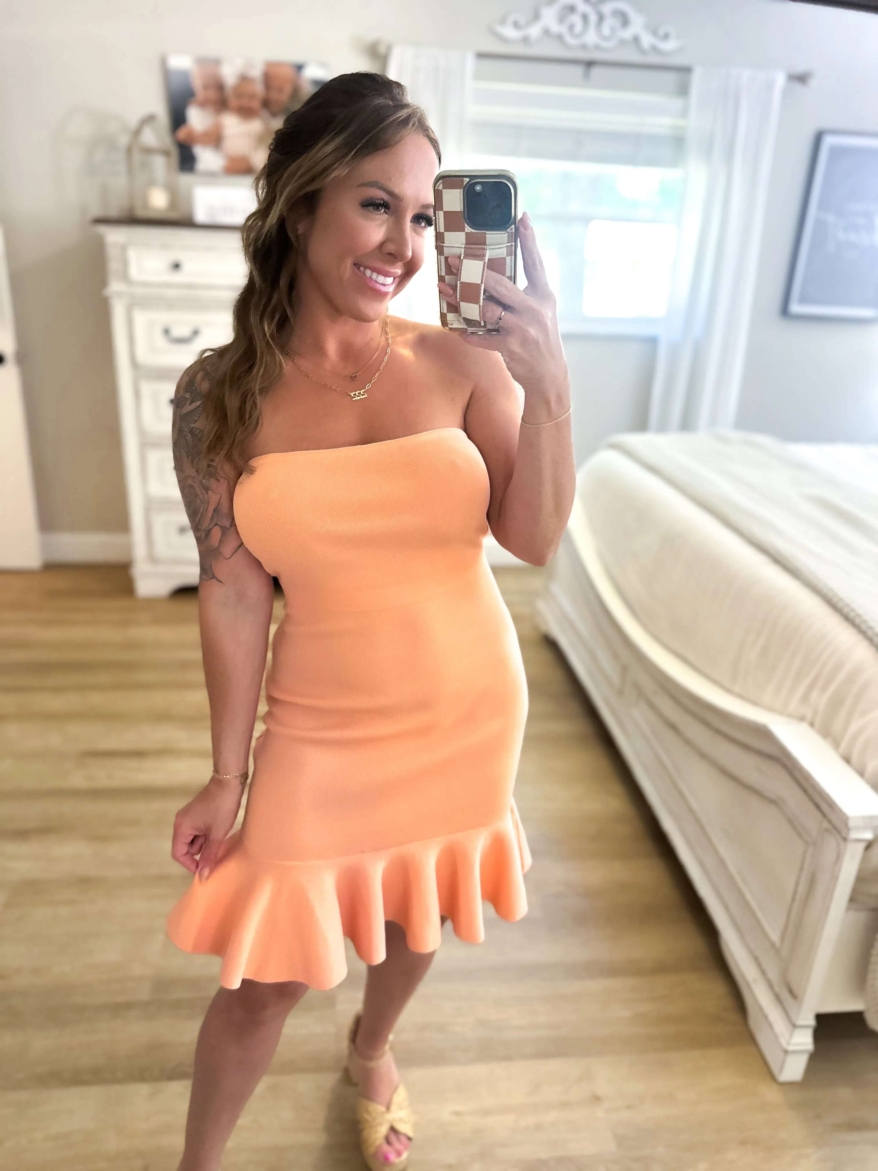 Happy You're Here Ruffled Mini Dress