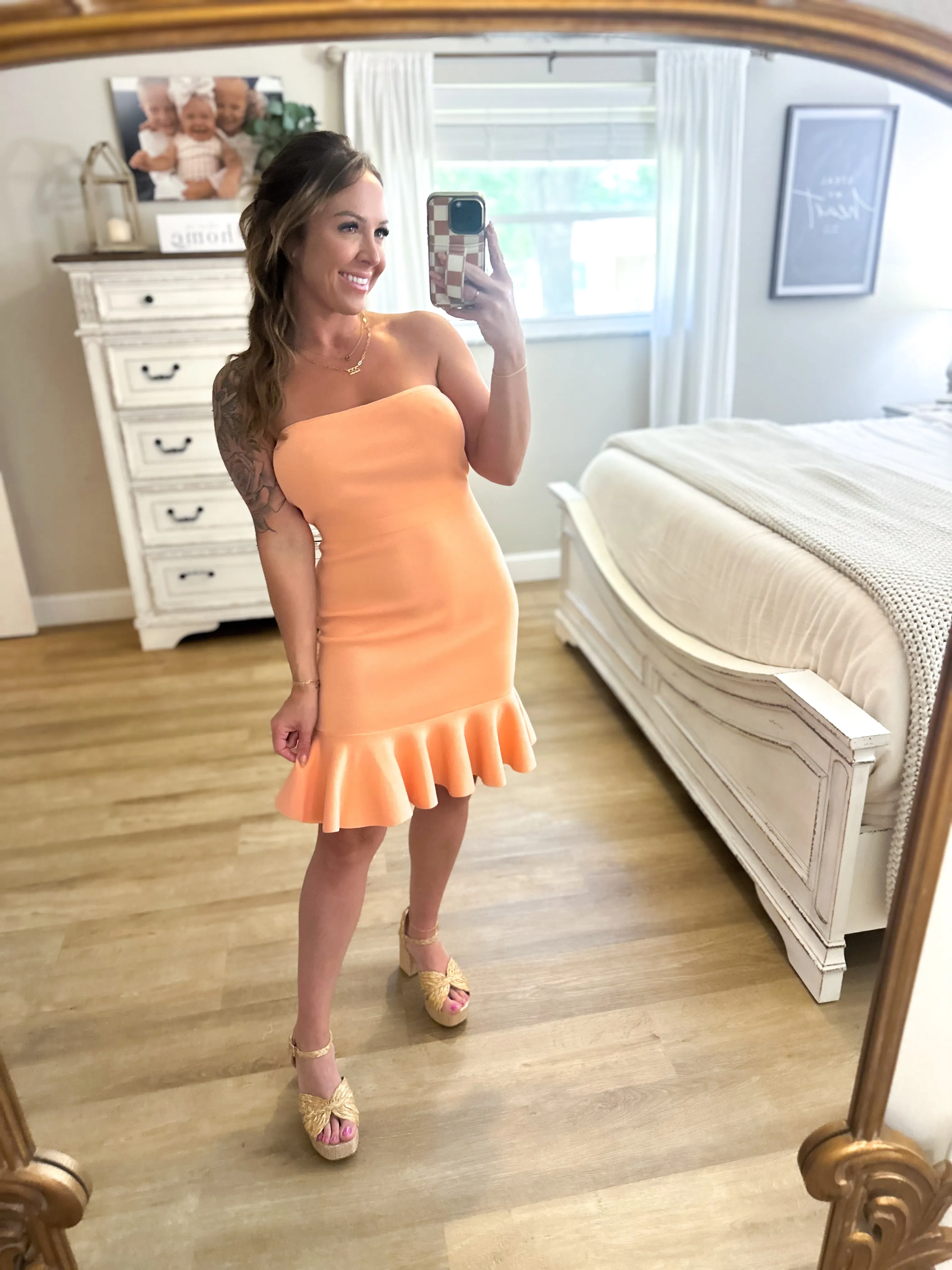 Happy You're Here Ruffled Mini Dress