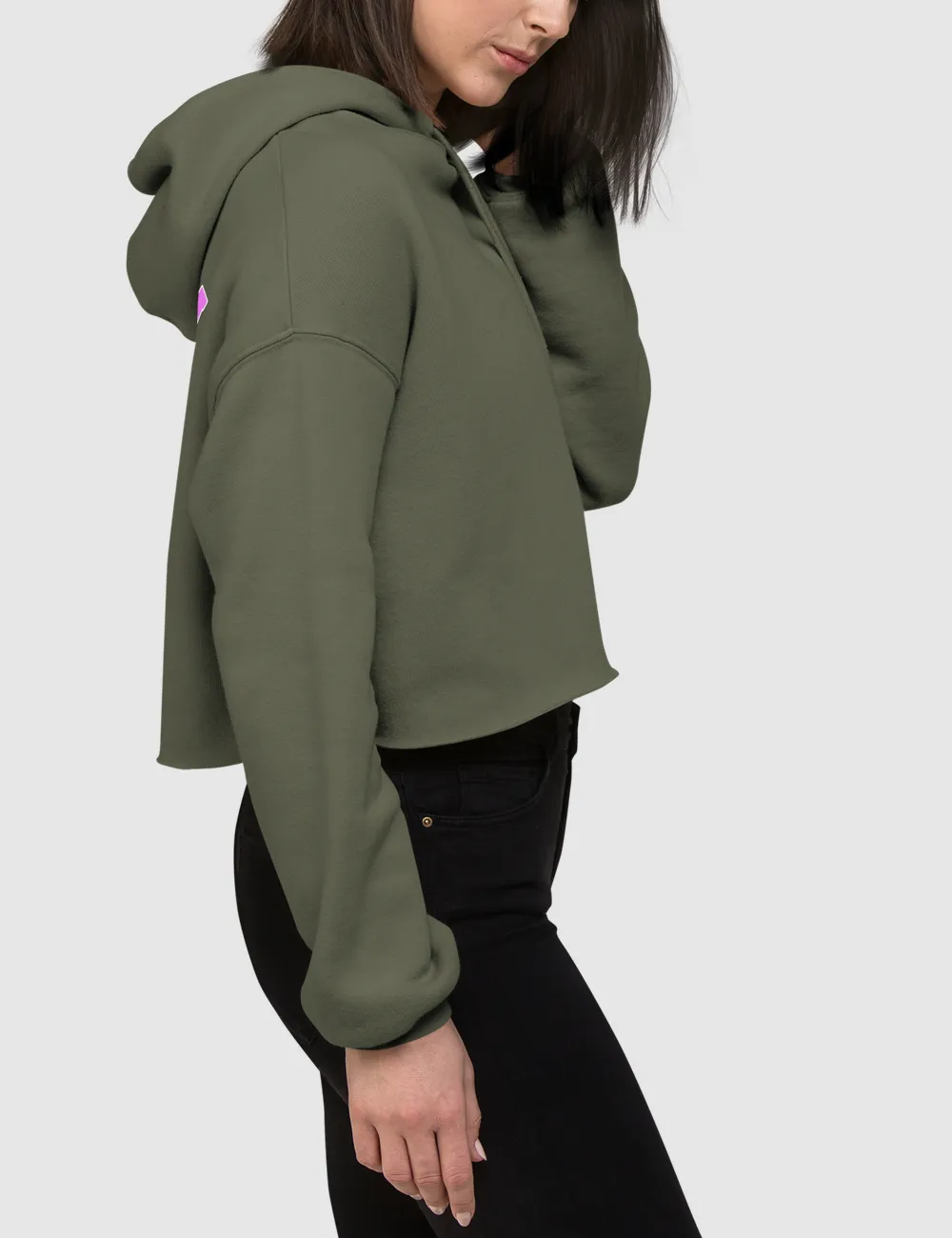 Hawt Pink Atlanta GA | Back Print Crop Hoodie