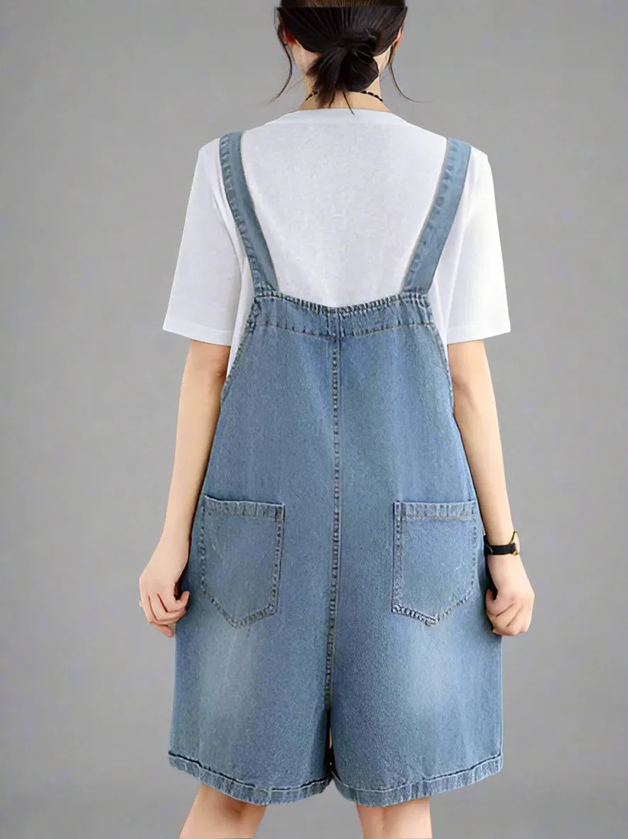 High-Waist Short Overall Dungaree