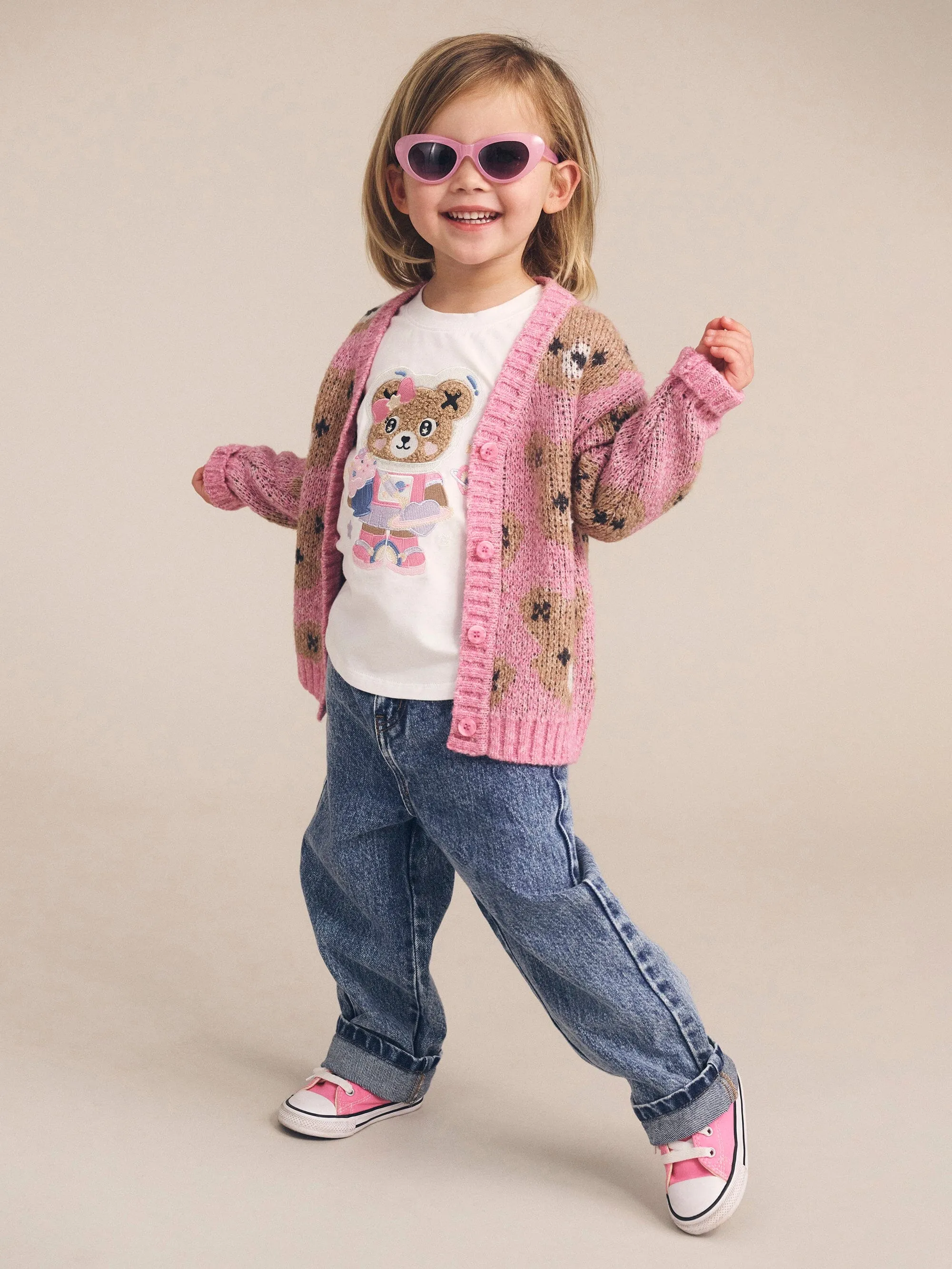 Huxbaby - Peony Huxbear Knit Cardi - HB51172W25