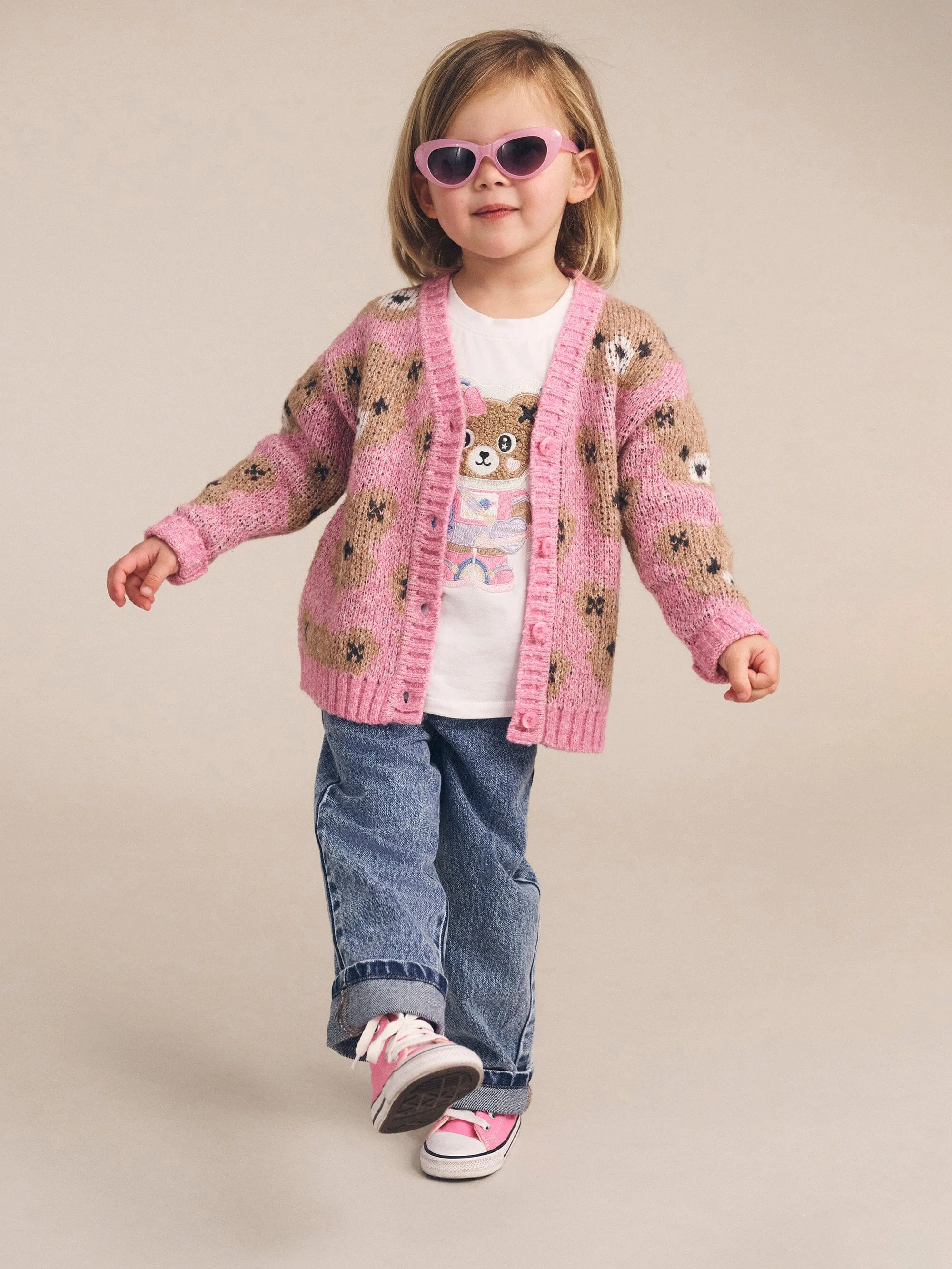 Huxbaby - Peony Huxbear Knit Cardi - HB51172W25