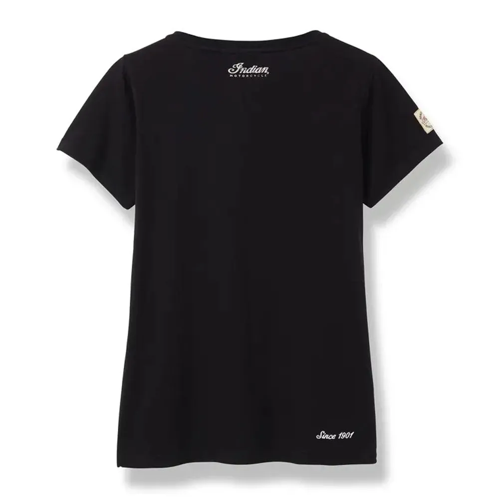Indian Motorcycle Womens Script Logo T-Shirt Black