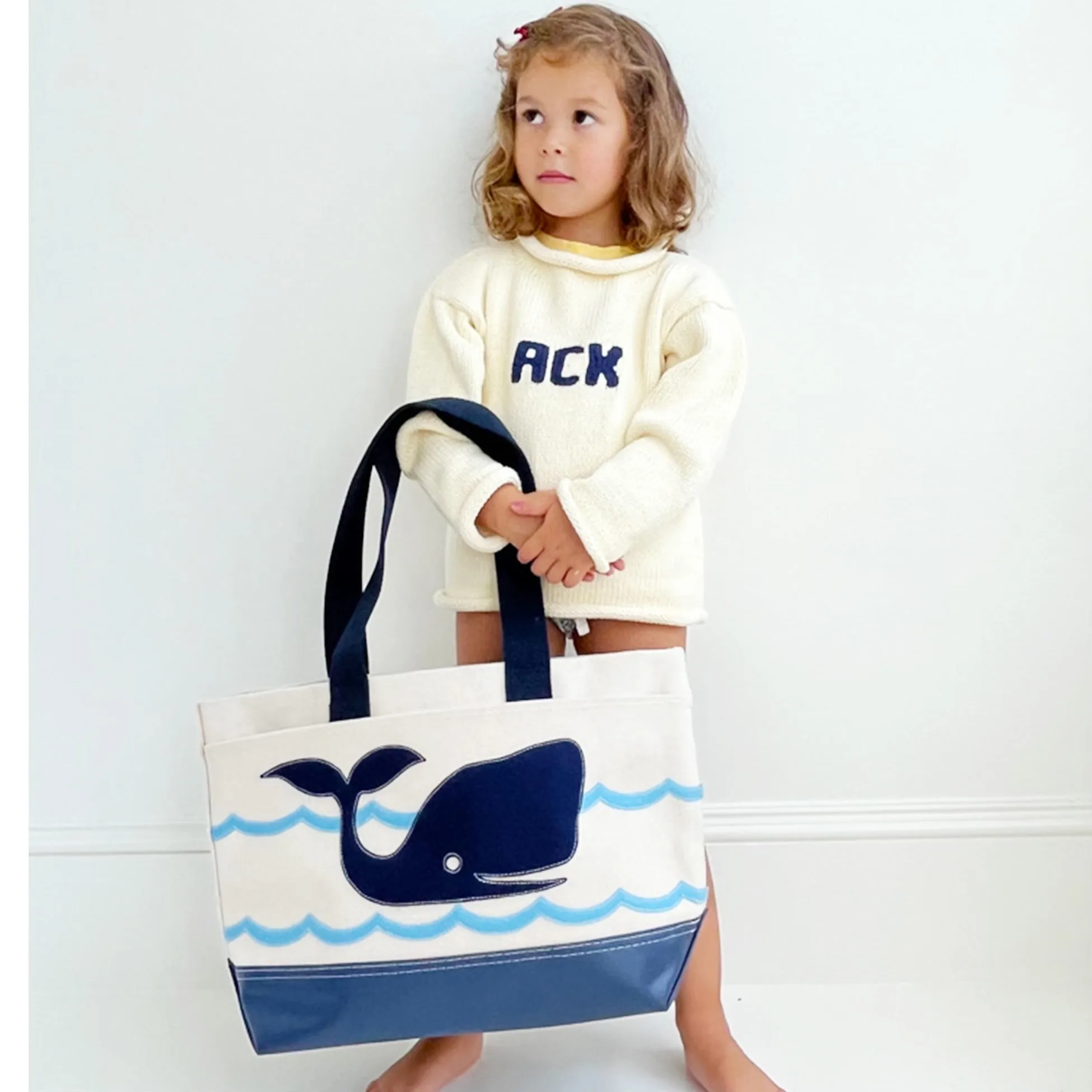 Ivory ACK Nantucket Roll Neck Sweater
