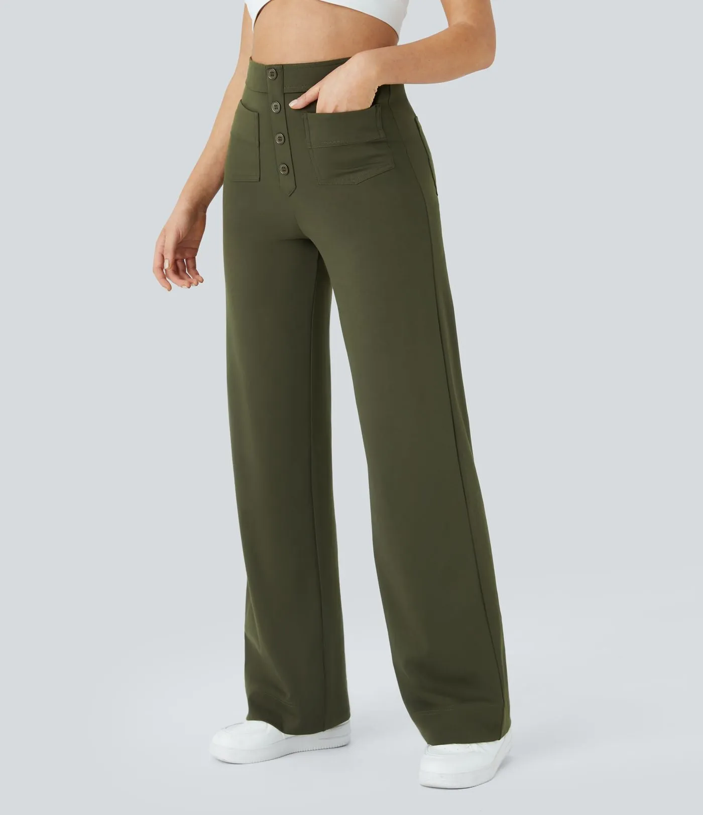 Jade | Elastic pants with high Waist