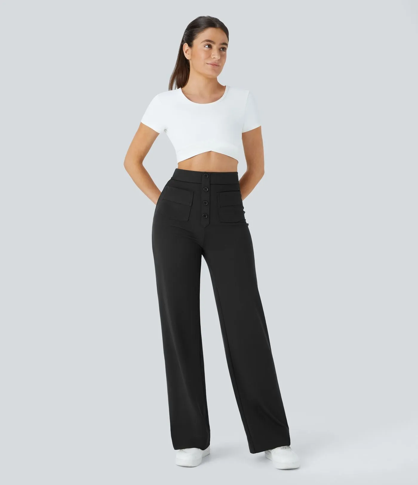 Jade | Elastic pants with high Waist