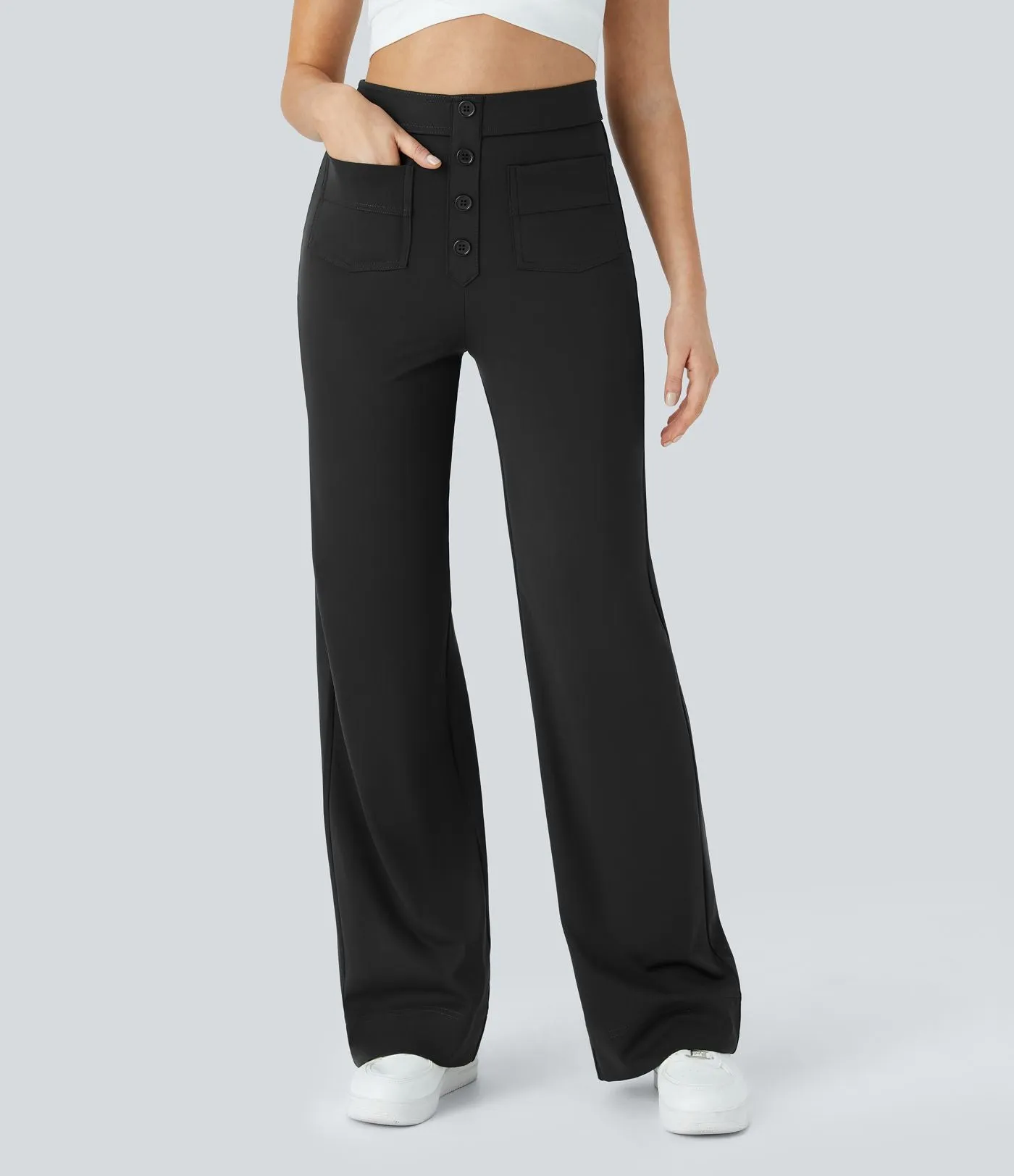 Jade | Elastic pants with high Waist