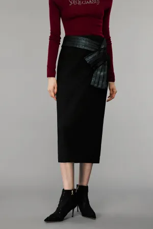 Knotted Midi Skirt